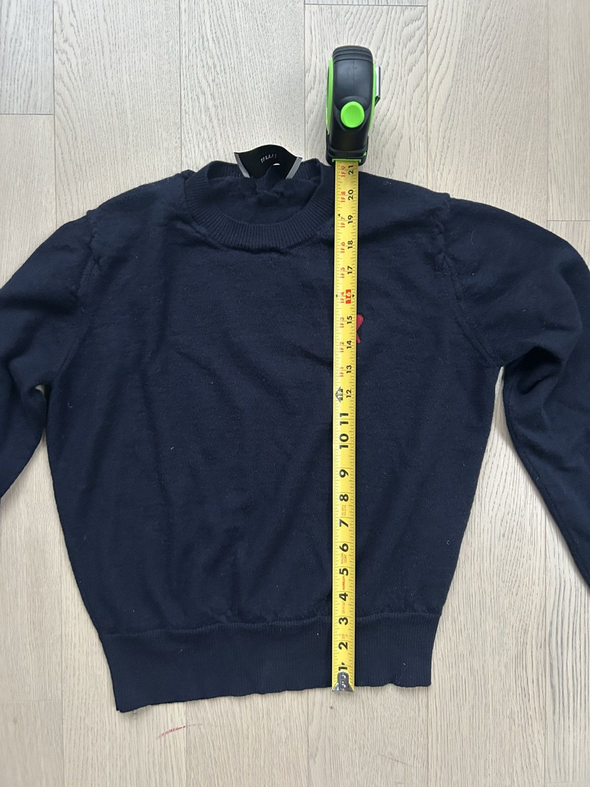 AMI Navy Ami Paris Heart Logo Sweater Size US XS / EU 42 / 0 - 7 Thumbnail