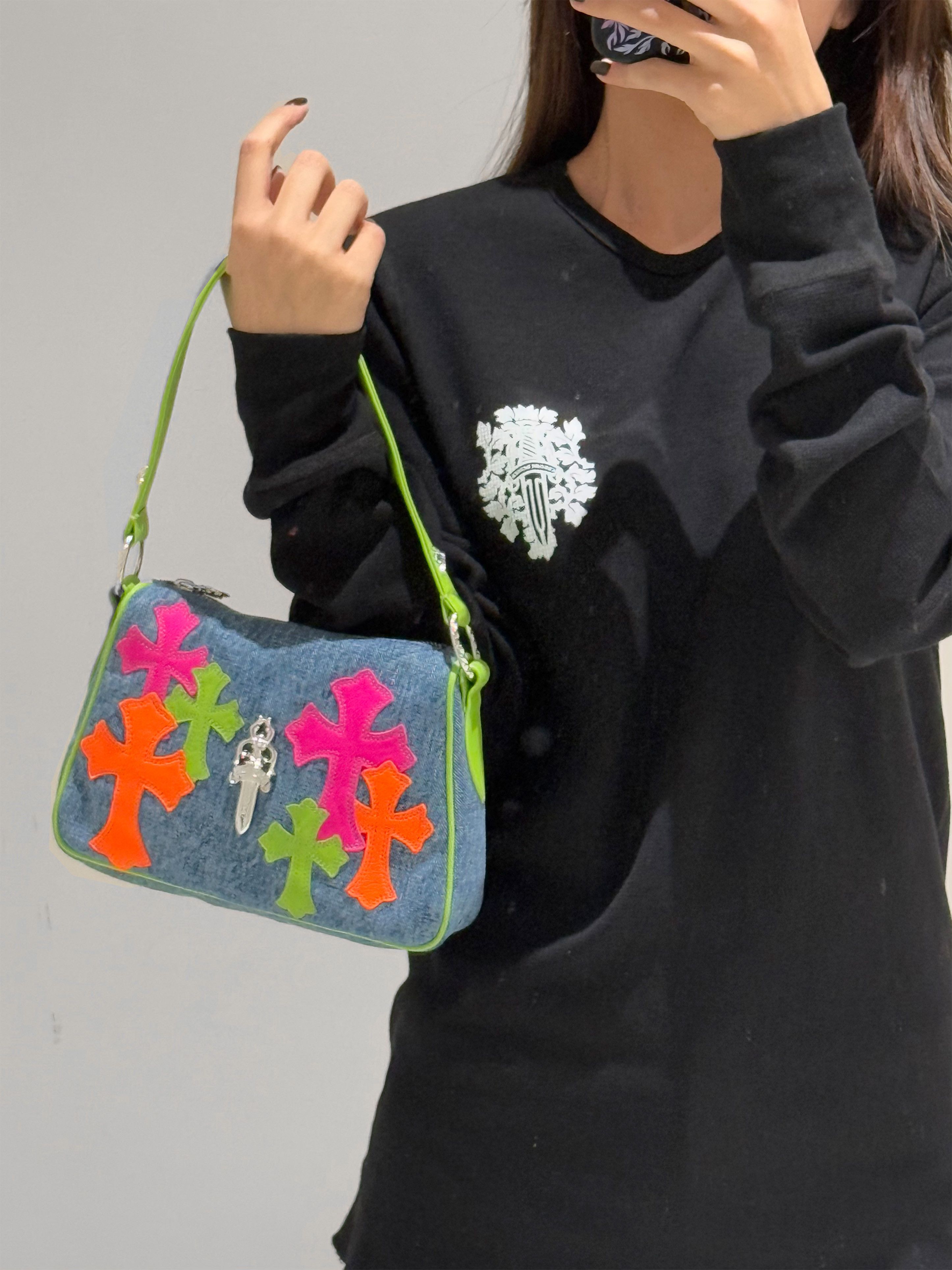 Chrome Hearts Miami Art Basel Cross Patch Nugget Bag