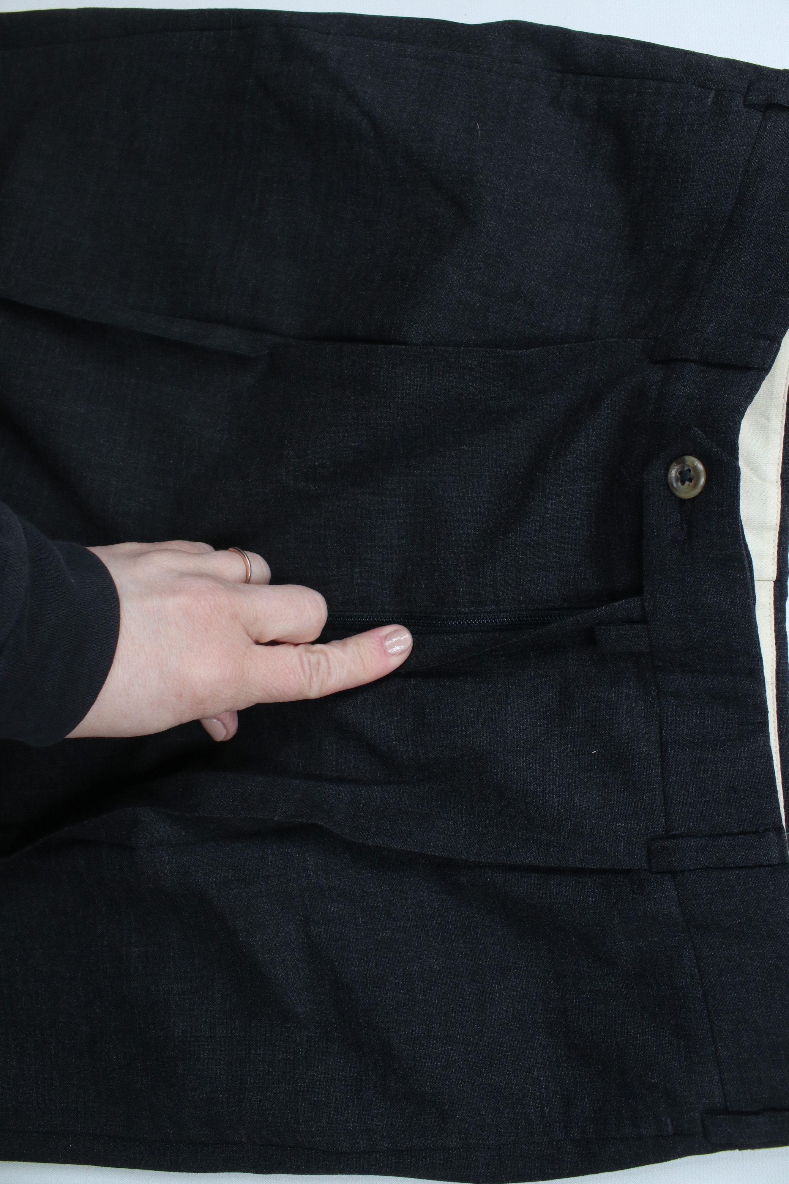 Tommy Hilfiger × Vintage Vintage 90s Tommy Hilfiger Cuffed Chino Pants Charcoal Gray Size US 30 / EU 46 - 6 Thumbnail
