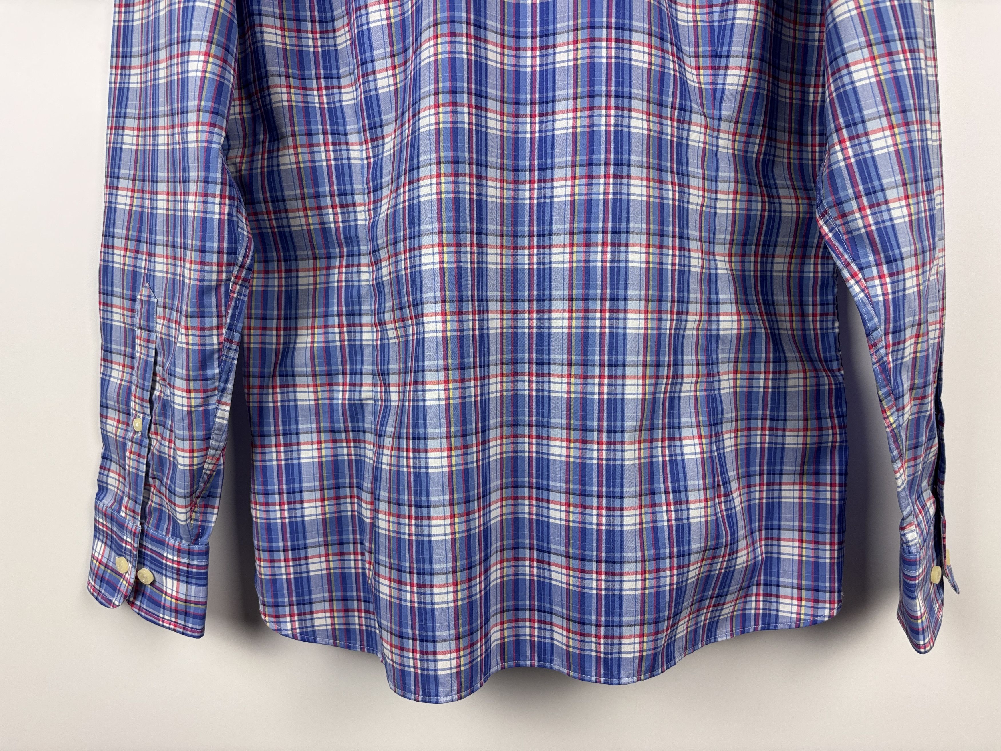 Hackett Hackett London Thomas Mason Button Down Check Shirt Slim Fit Size US L / EU 52-54 / 3 - 6 Thumbnail