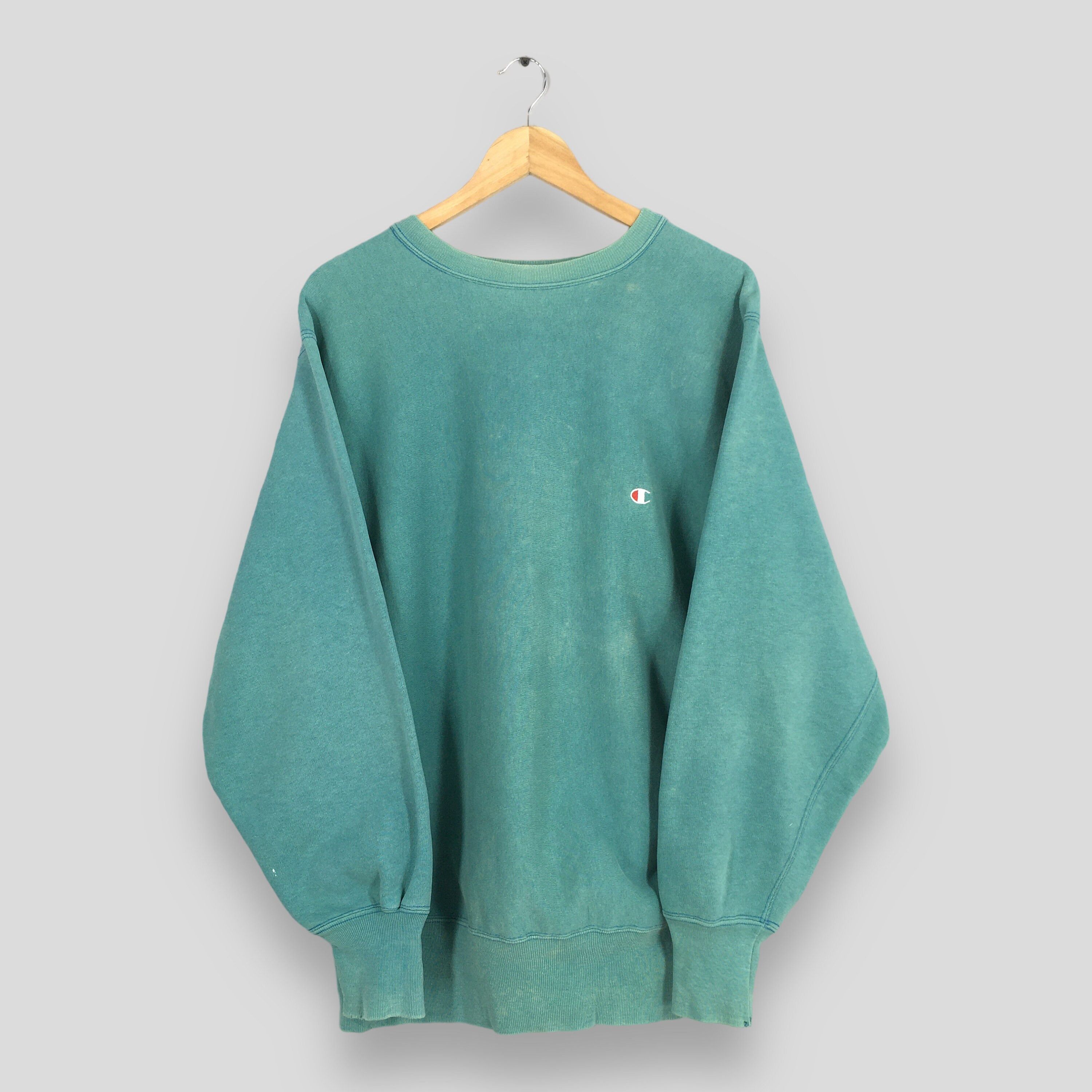 Champion Vintage Champion Reverse Weave Green Crewneck Sweatshirt XL Size US XL / EU 56 / 4 - 1 Thumbnail