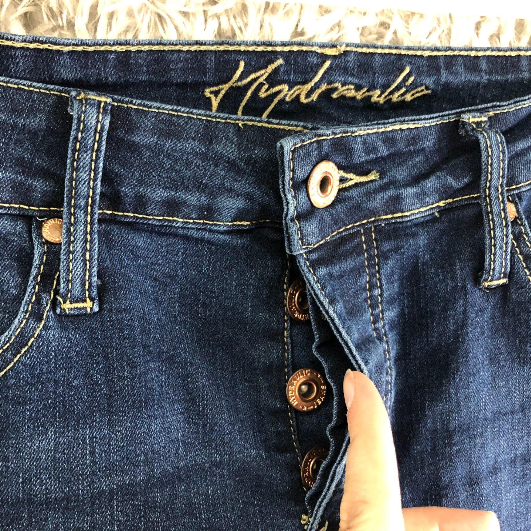 Vintage Hydraulic Murray High Rise Womens Size 12 Crop Medium Wash Blue Denim Jeans Size 34" / US 12 / IT 48 - 5 Thumbnail