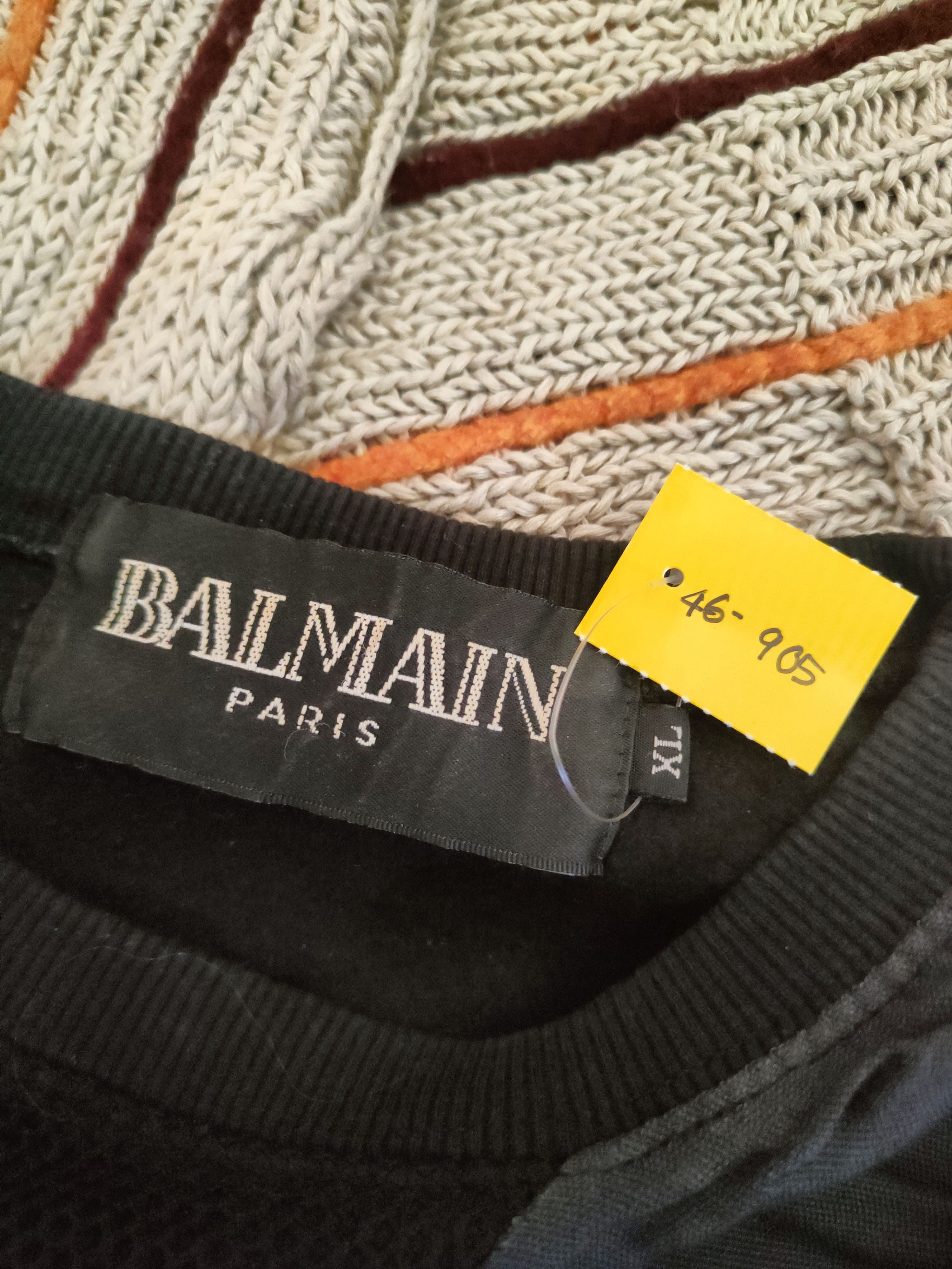 Japanese Brand DL Balmain Paris Black White Knitwear Sweatshirts #46-905 Size US L / EU 52-54 / 3 - 13 Thumbnail