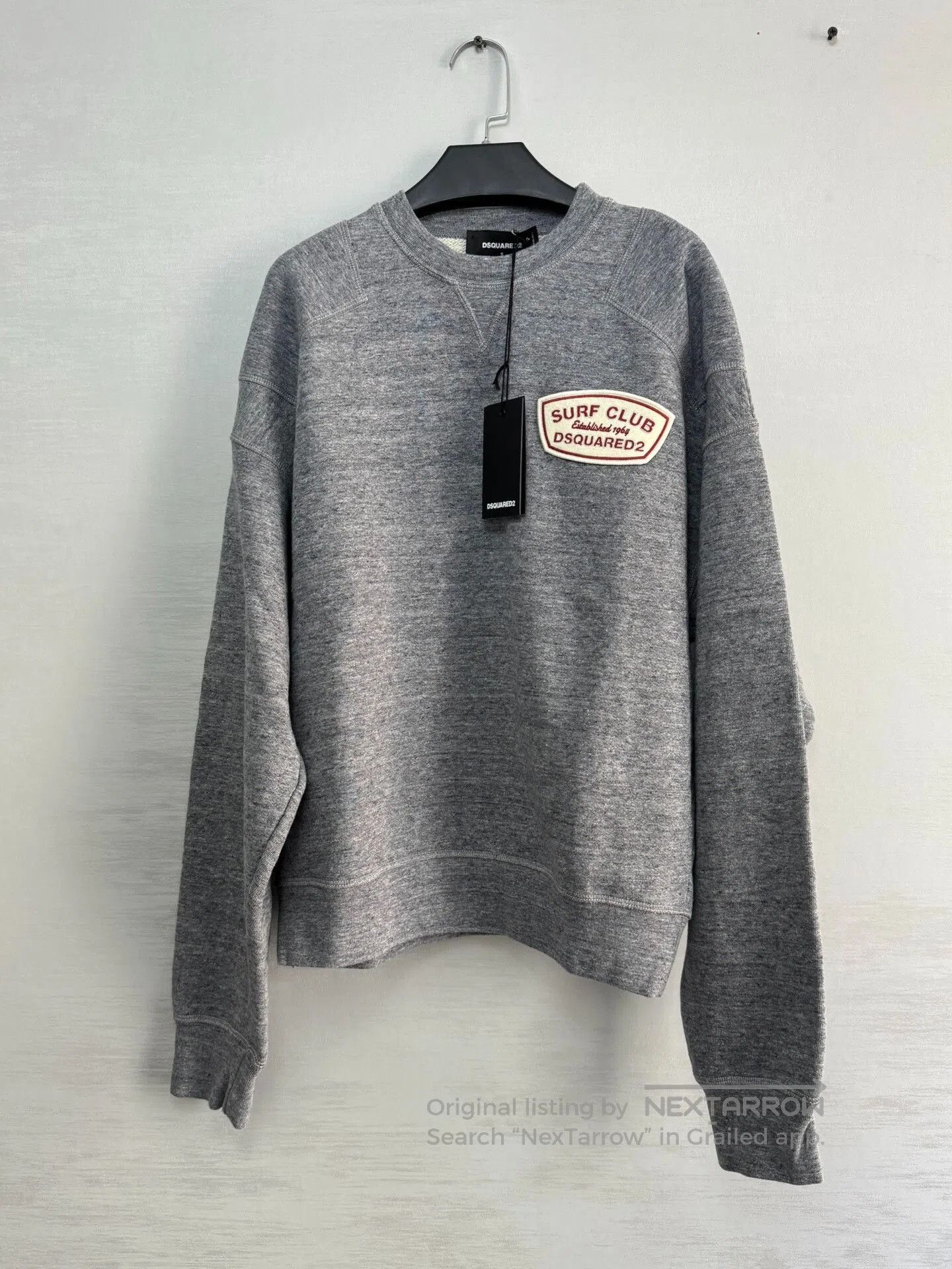 Dsquared2 DSQUARED2 Men's Solid Crewneck Sweatshirt. Size US S / EU 44-46 / 1 - 1 Thumbnail
