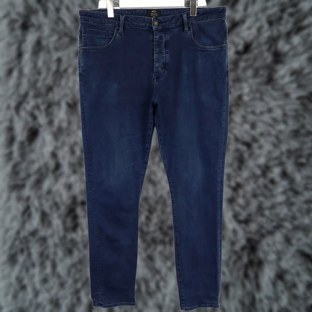 Vintage Neuw Jeans Men's Ray Tapered Blue Denim Button Fly Stretched W38/L34 Size US 38 / EU 54 - 1 Thumbnail