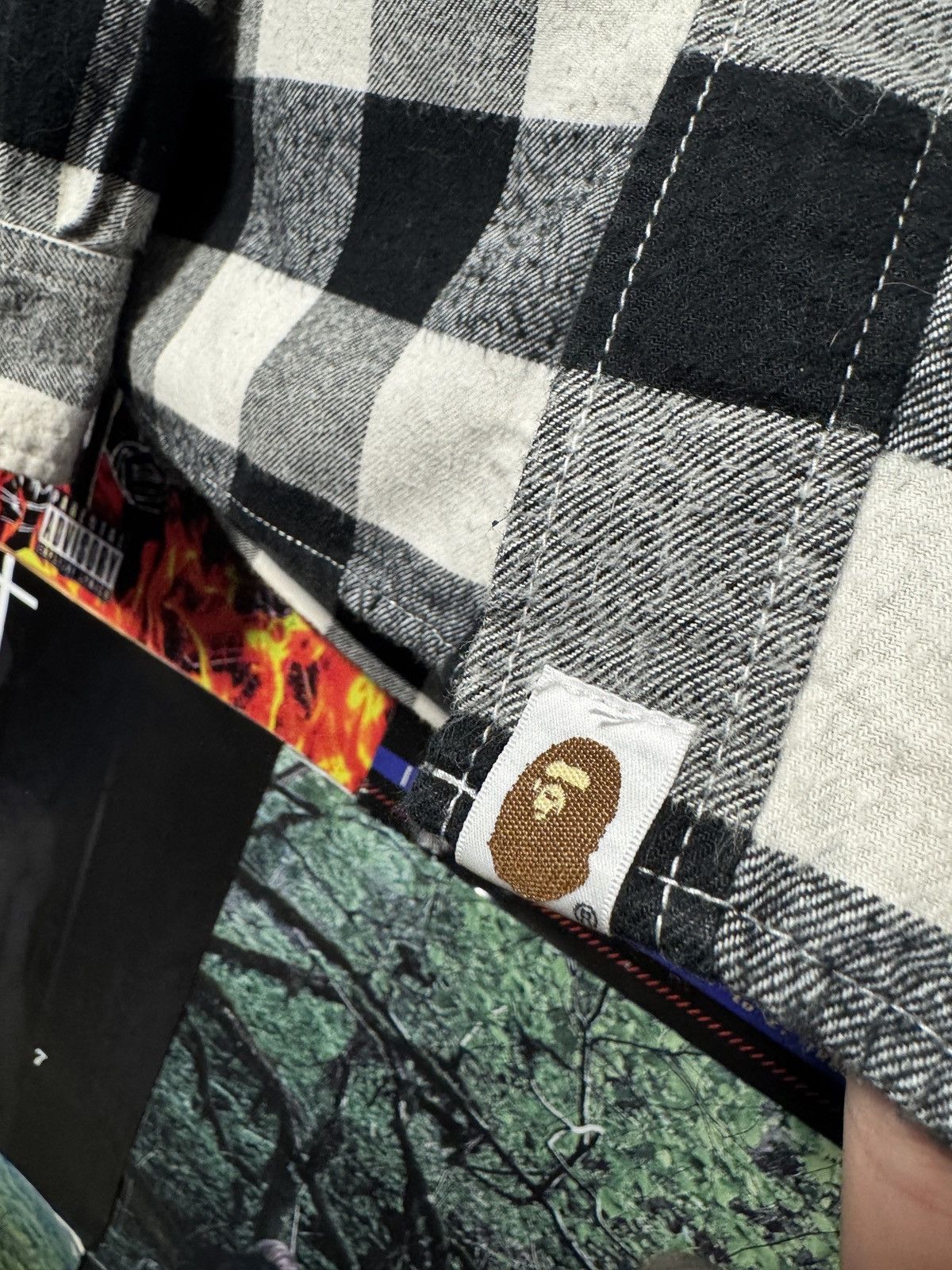 Bape Bape A Bathing Ape Plaid Shirt Hoodie Size US S / EU 44-46 / 1 - 5 Thumbnail