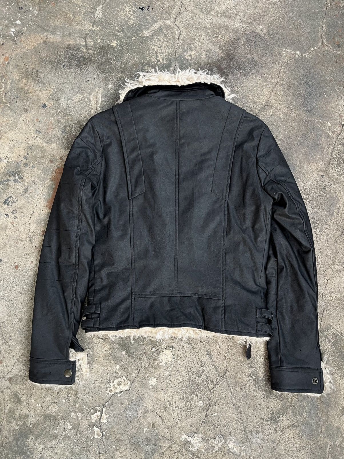 Isamu Katayama Backlash JAPANESE ATTACHMENT FUR BIKERS LEATHER JACKET GOTHIC PUNK Size US S / EU 44-46 / 1 - 3 Thumbnail