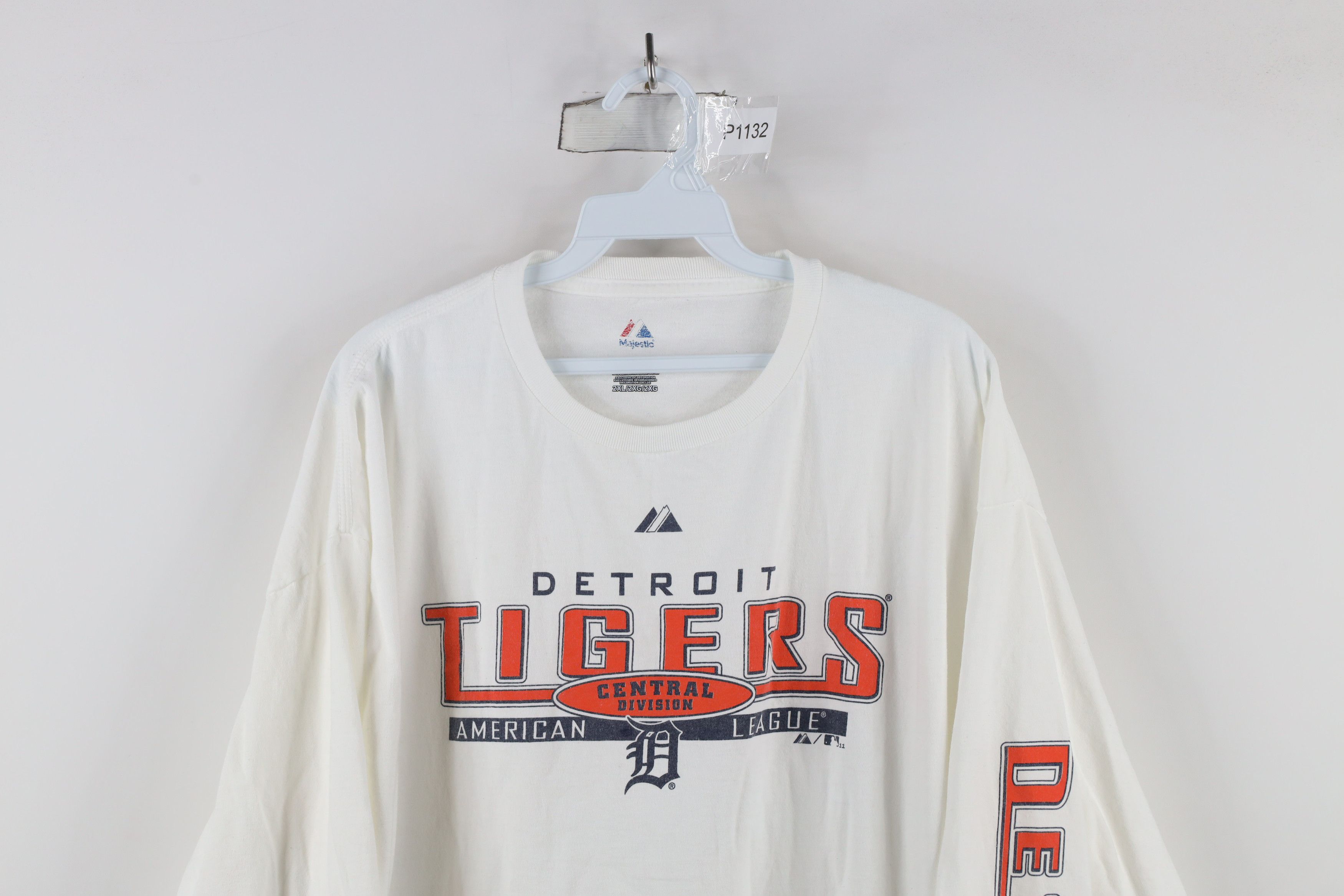 Majestic × Vintage Vintage Y2K Majestic Tigers Baseball Long Sleeve T-Shirt Size US XXL / EU 58 / 5 - 2 Thumbnail