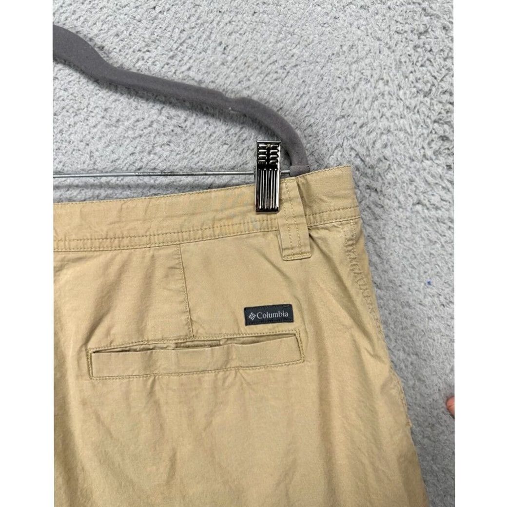 Vintage Columbia Shorts Mens 34X10 Tan Chino Flat Front Pockets Casual Outdoor Preppy Size US 34 / EU 50 - 5 Thumbnail