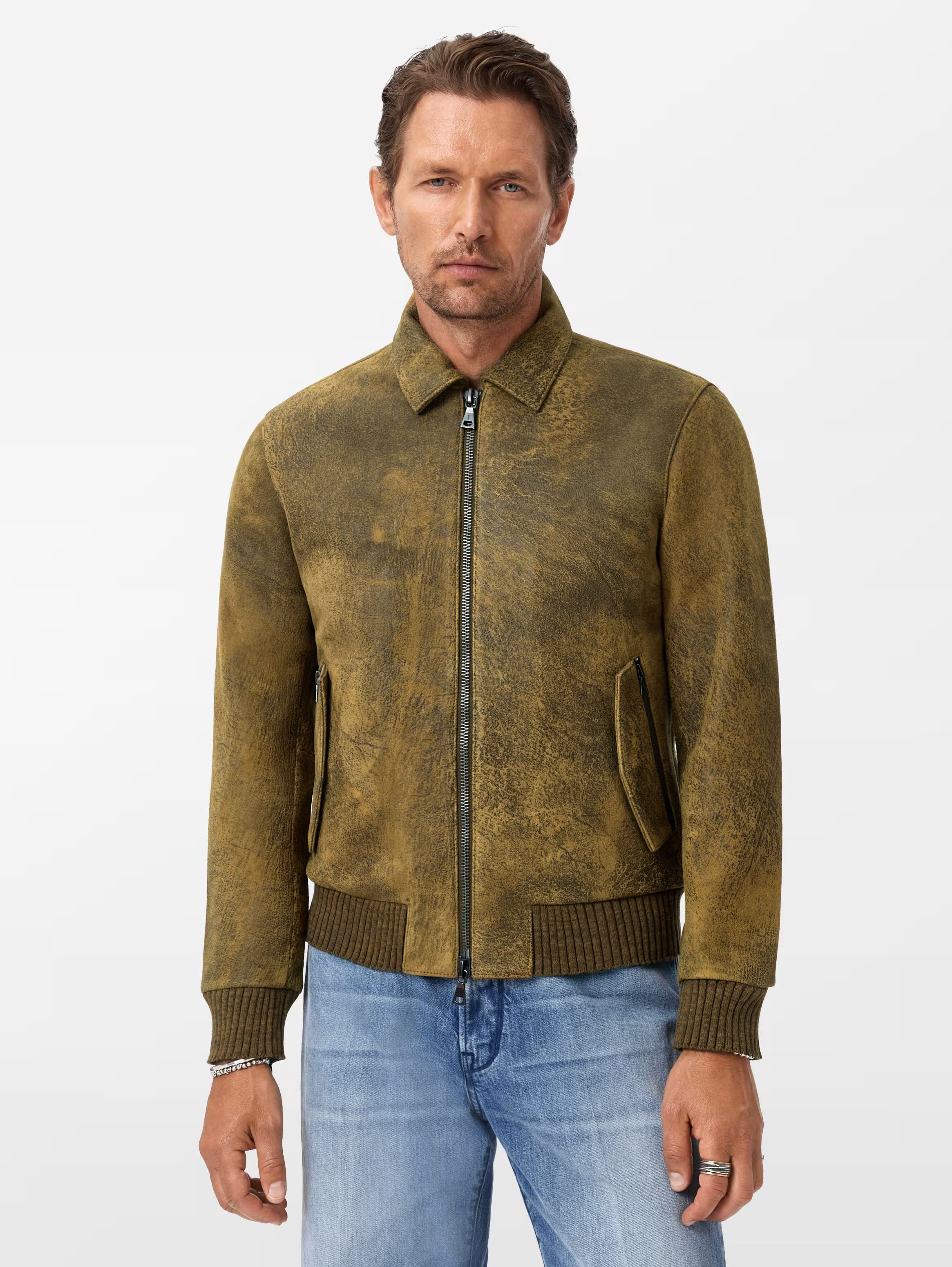 John Varvatos $2,498 JOHN VARVATOS Leather Moto Bomber Jacket Size US M / EU 48-50 / 2 - 5 Thumbnail