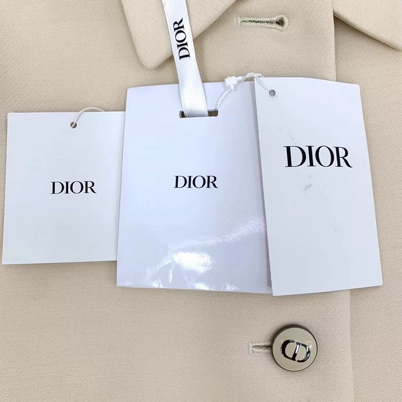 Dior Dior Beige wool mixed mulberry silk lapel single-breasted j Size XS / US 0-2 / IT 36-38 - 7 Thumbnail