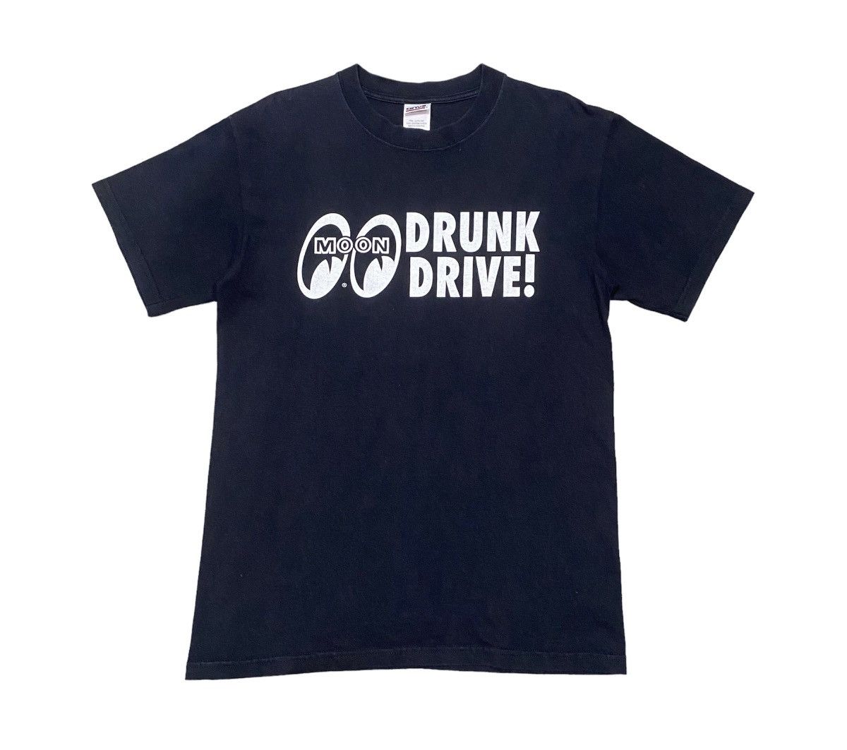 image of Mooneyes Drunk Drive! Racing T Shirt in Black, Men's (Size Medium)