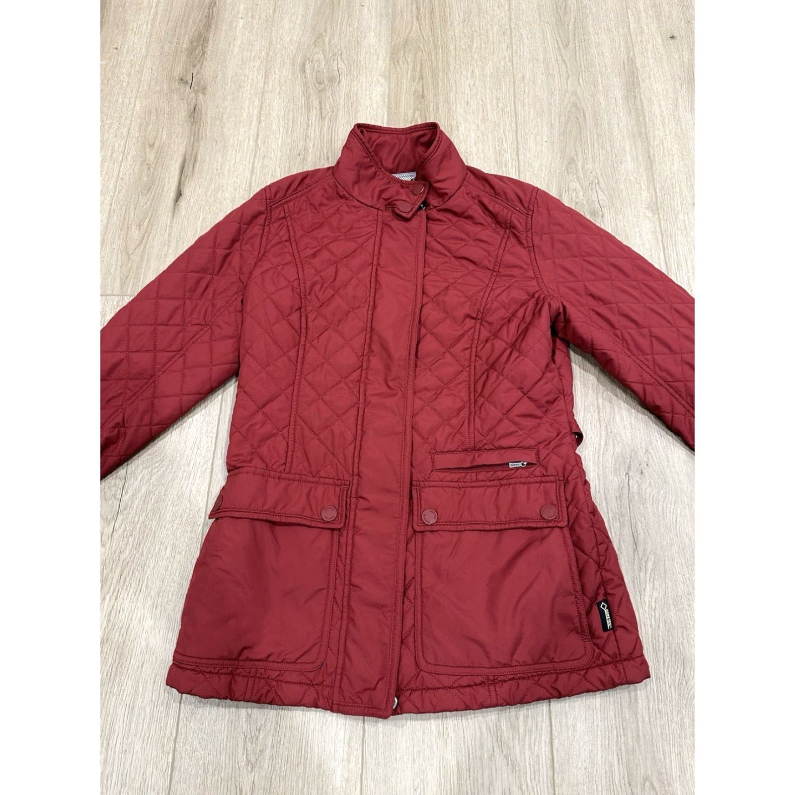 Vintage Dubarry Women Jacket Goretex Behan Equestrian Quilted Full Zip Size 10UK 36EU Red Size L / US 10 / IT 46 - 3 Thumbnail