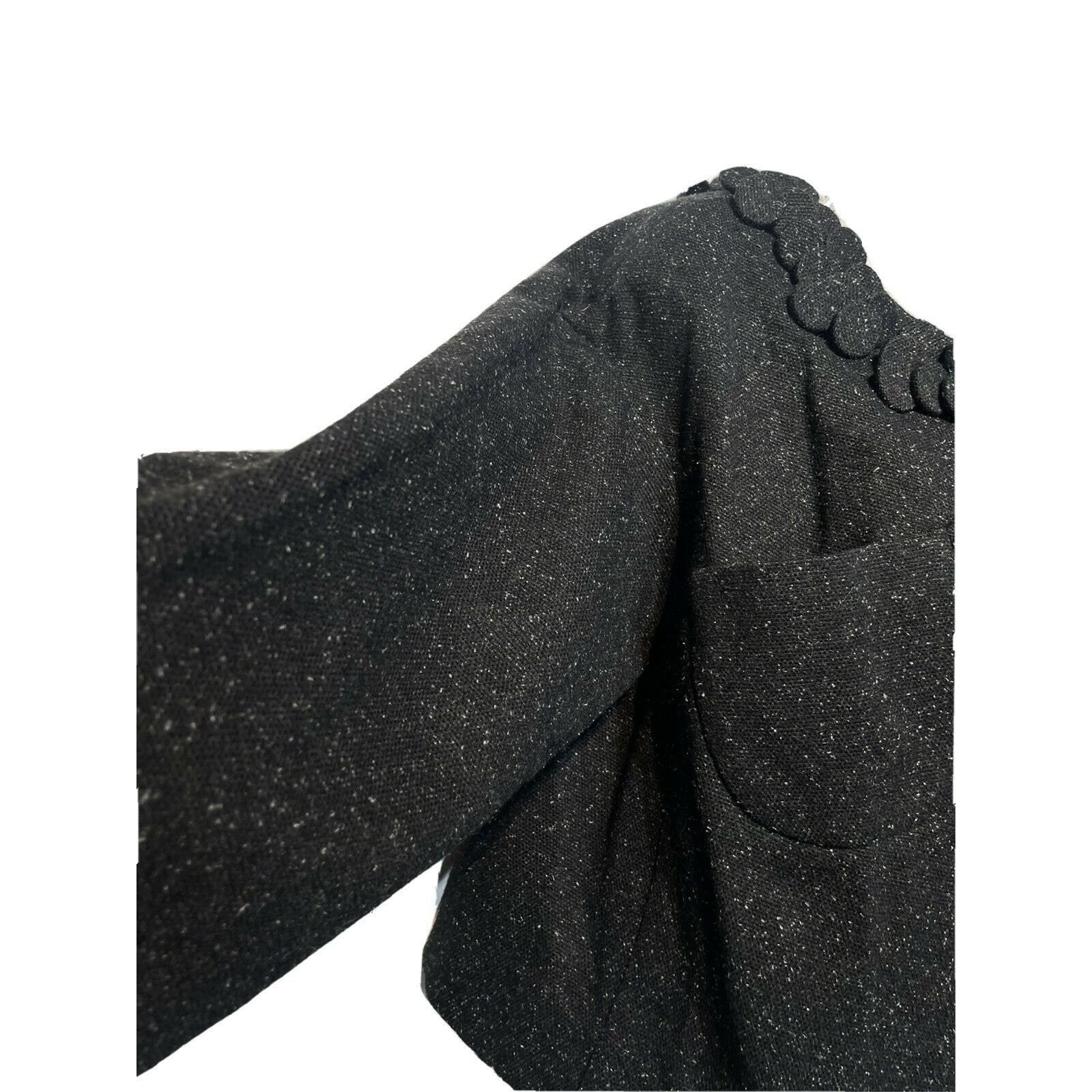 Robert Rodriguez Robert Rodriguez Women’s Size 6 Black Spotted Wool Silk Coat Size M / US 6-8 / IT 42-44 - 3 Thumbnail