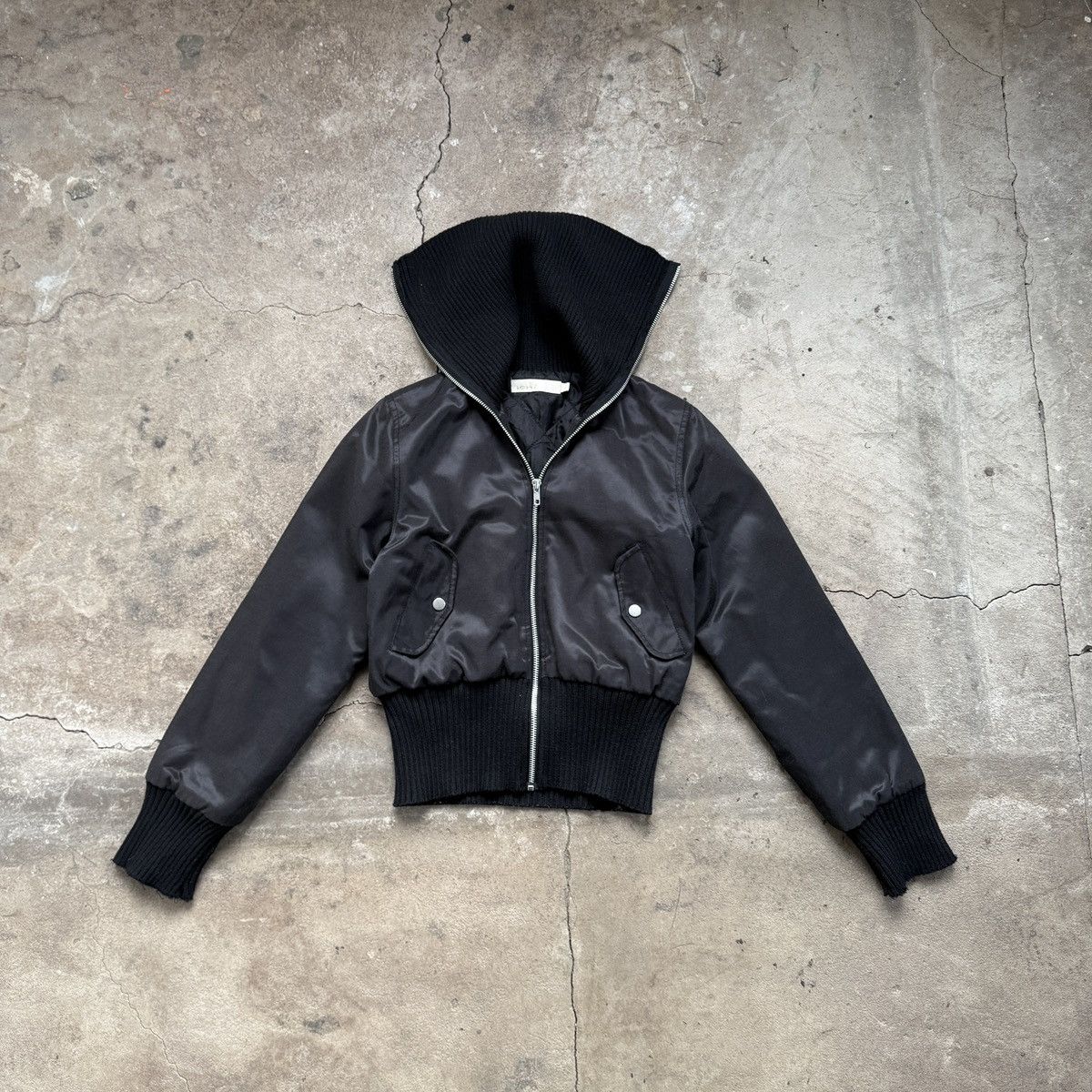 Vintage Y2K Ichi Nylon Crop Bomber Zip Jacket