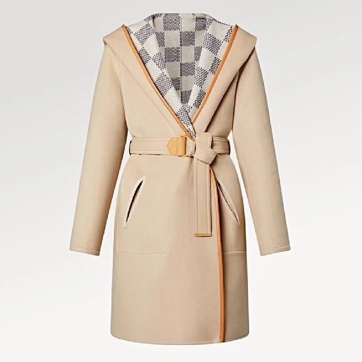 Louis Vuitton Lv Beige Long Coat with Belt Size US XXS / EU 40 - 1 Thumbnail