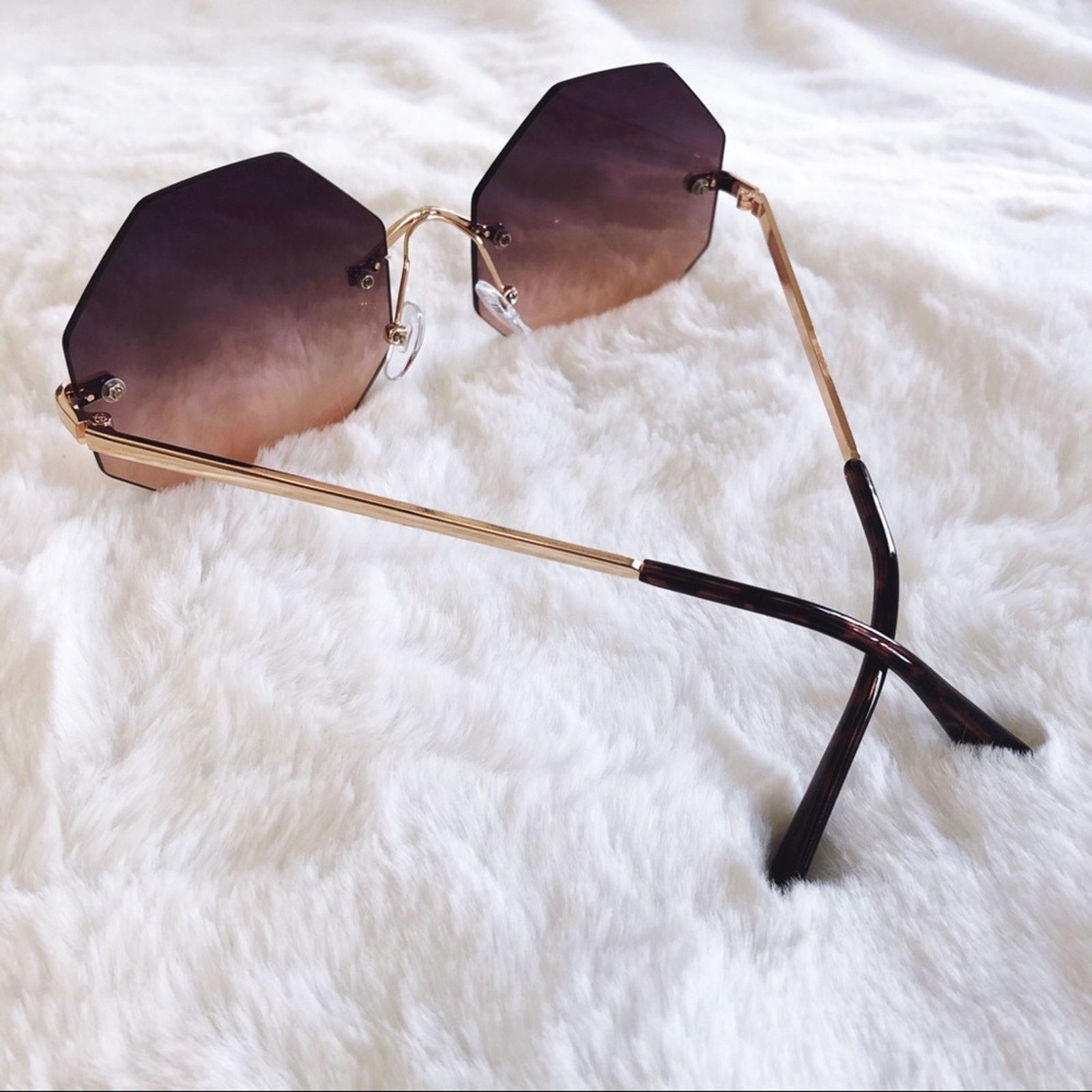 Other Alaiya Purple Octogonal Ombre Sunglasses Size ONE SIZE - 8 Thumbnail