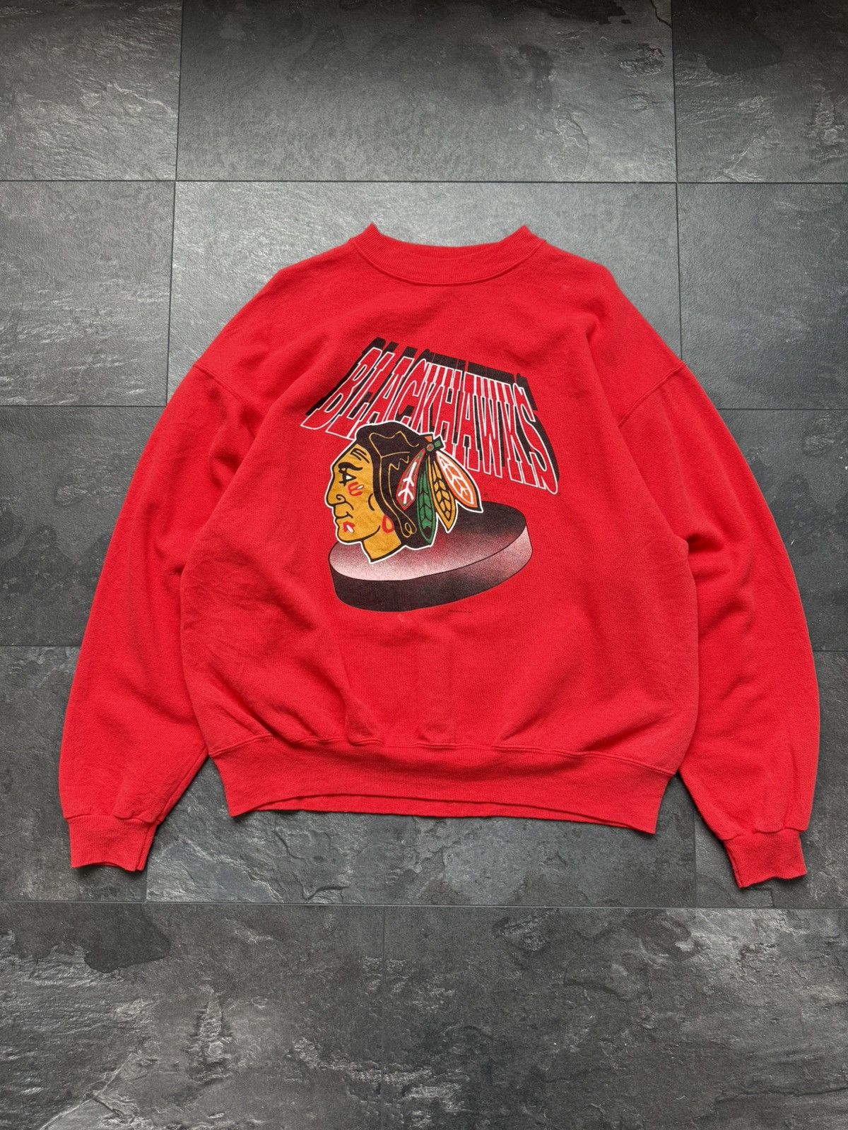 NHL × Vintage Vintage Chicago Blackhawks sweatshirt Size US XL / EU 56 / 4 - 1 Thumbnail