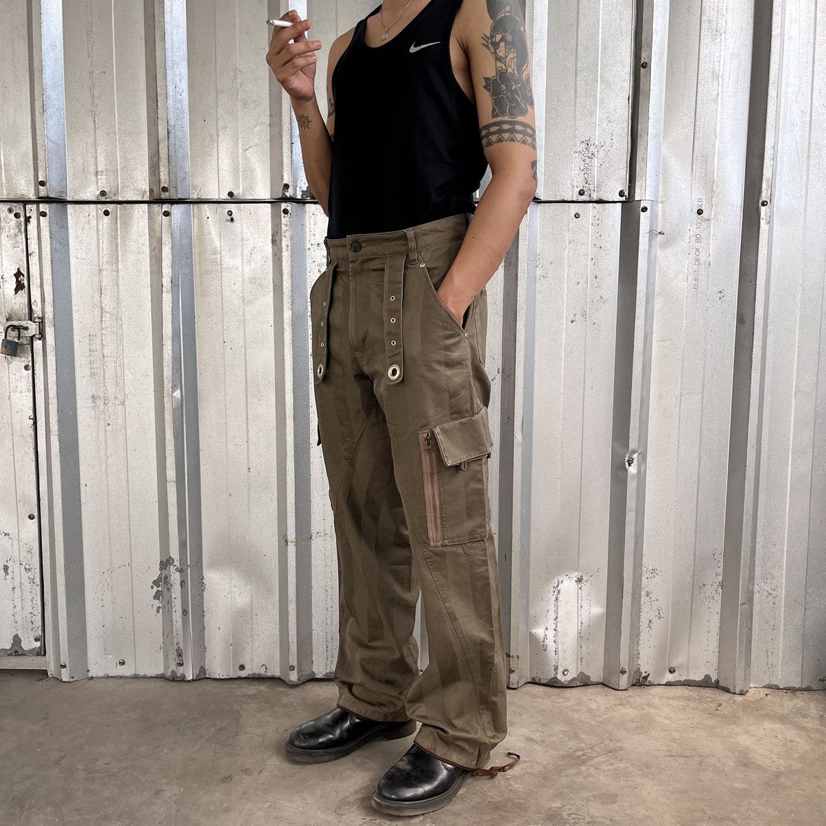 If Six Was Nine × Japanese Brand × PPFM PPFM Bondage Cargo Pants Size US 30 / EU 46 - 3 Thumbnail