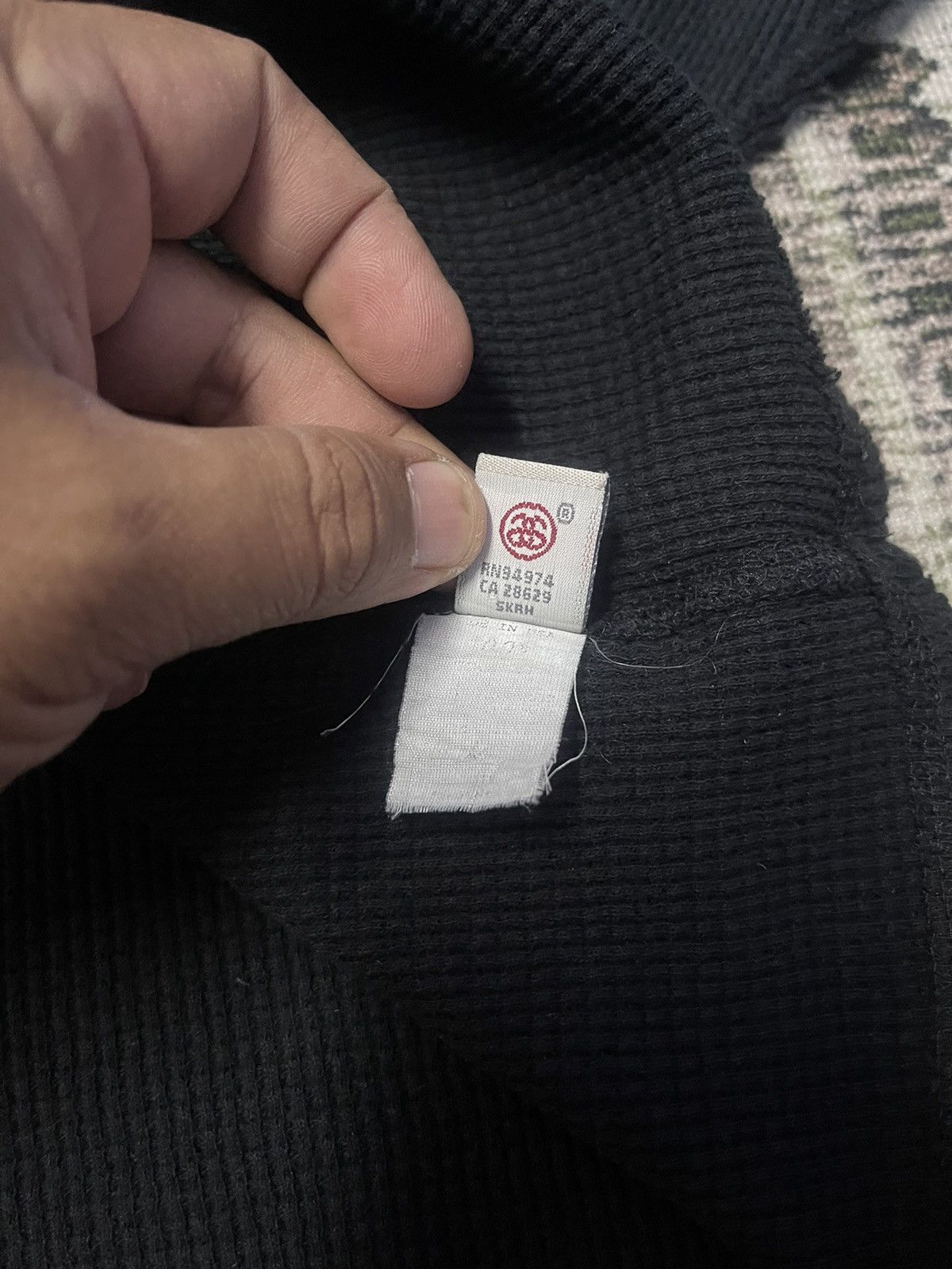 Stussy × Vintage VTG DISTRESSED STUSSY WAFER THERMAL KNIT UNITY IS OUR FORCE Size US M / EU 48-50 / 2 - 7 Thumbnail