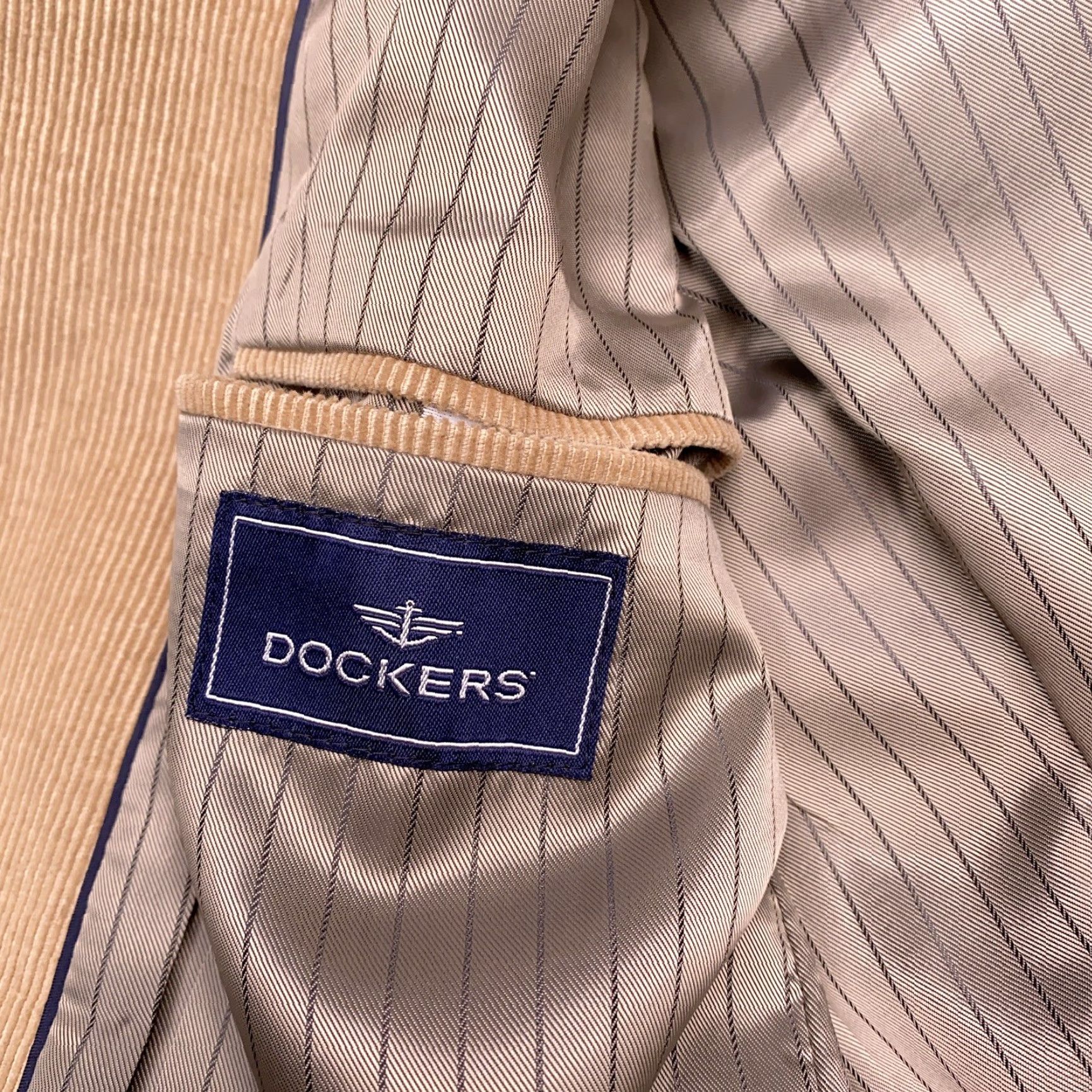 Dockers DOCKERS Sport Coat Blazer Corduroy Long 42 Brown Regular Men Size 42R - 5 Thumbnail