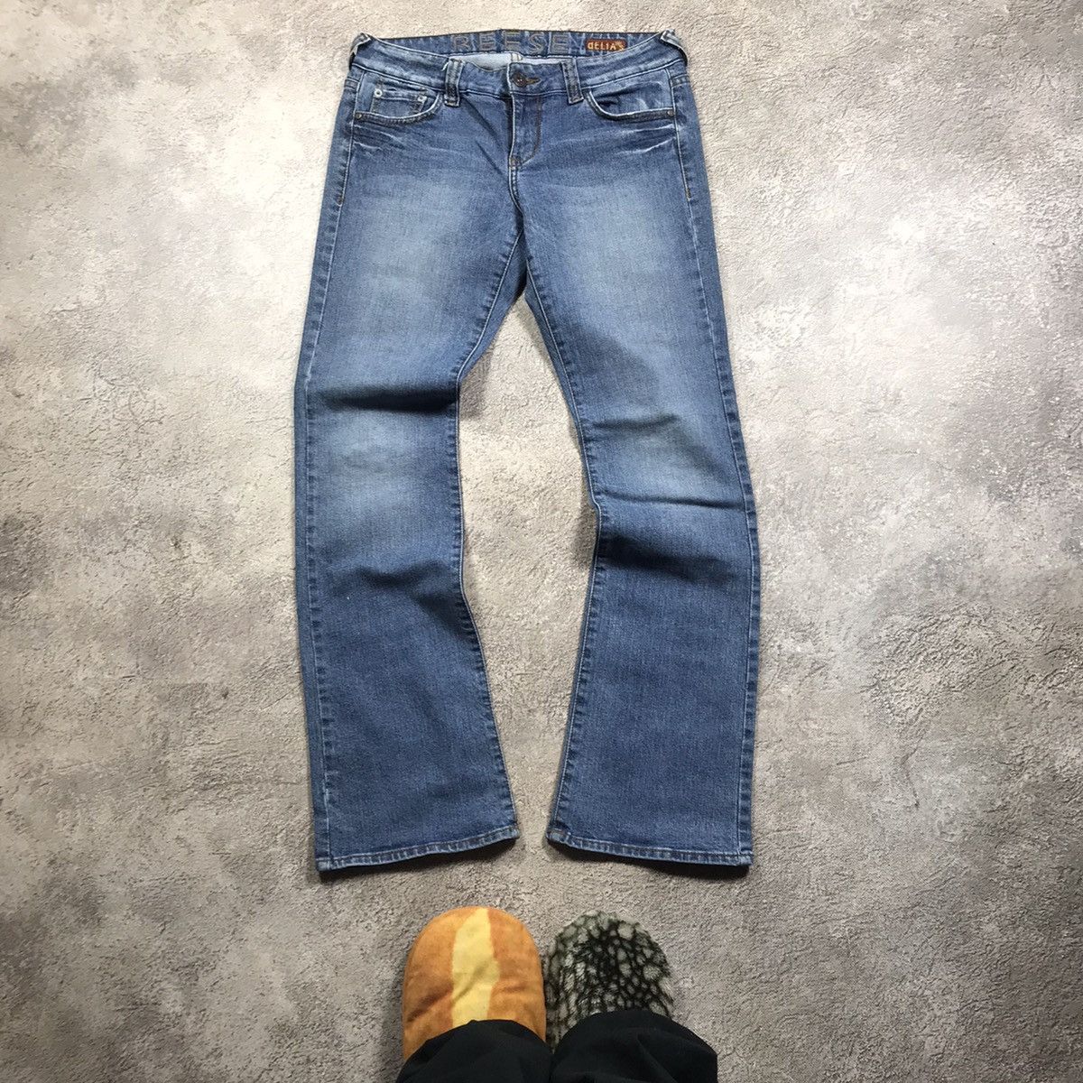 Vintage Vintage Y2K Distressed Flared Jeans Grunge Baggy Logo 32 Size 32" / US 10 / IT 46 - 2 Thumbnail