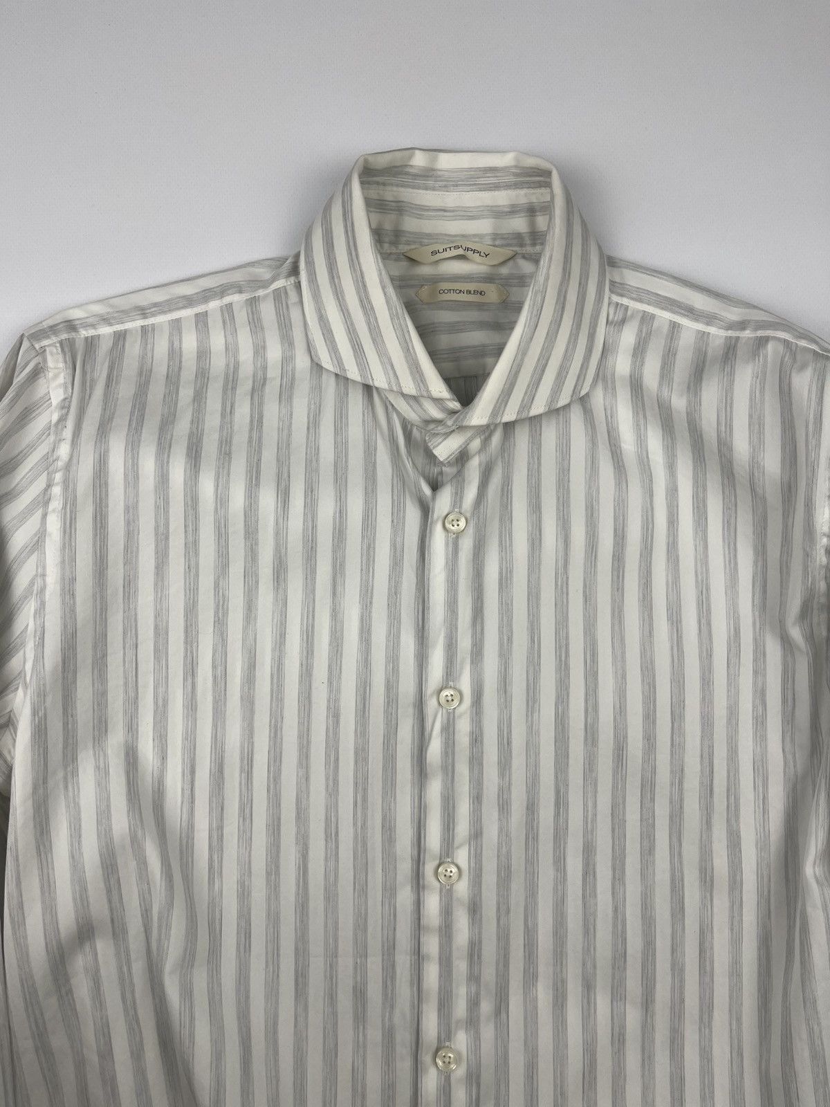 Suitsupply Suitsupply Mens Extra Slim Fit Shirt Button Up Long Sleeve Size US M / EU 48-50 / 2 - 5 Thumbnail