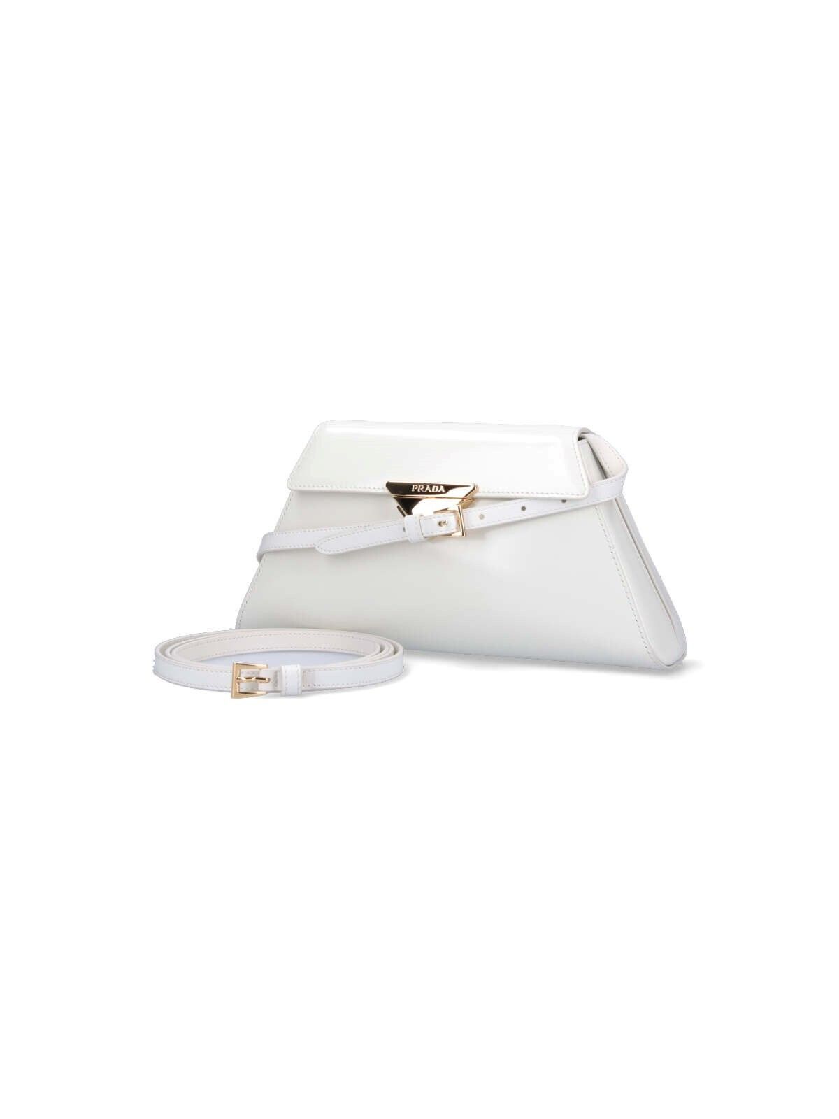Prada PRADA White Leather Shoulder Bag New And Authentic Size ONE SIZE - 2 Thumbnail