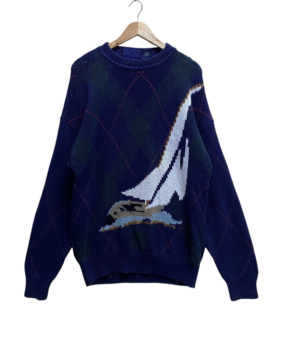 Vintage Vintage Brand Outrigger Yacht Knitwear 1990s Size US L / EU 52-54 / 3 - 1 Thumbnail