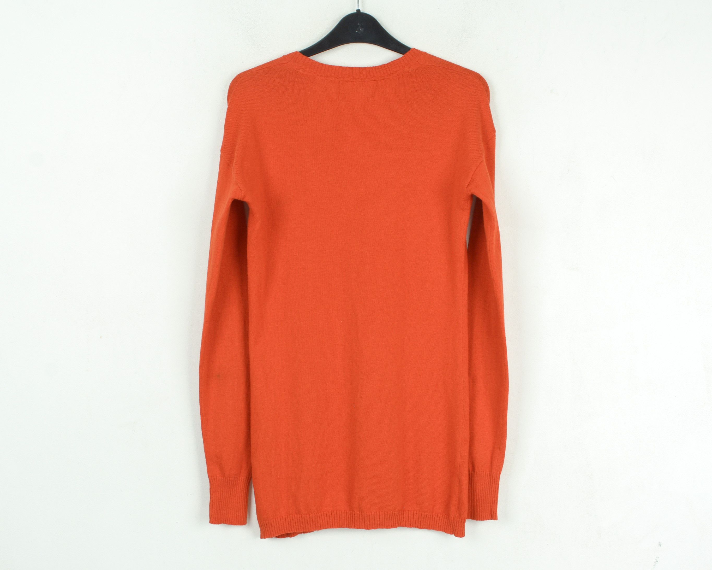 Polo Ralph Lauren × Ralph Lauren Womens M Sweater Jumper Pullover Orange Logo V-Neck Knit Top Size M / US 6-8 / IT 42-44 - 2 Thumbnail
