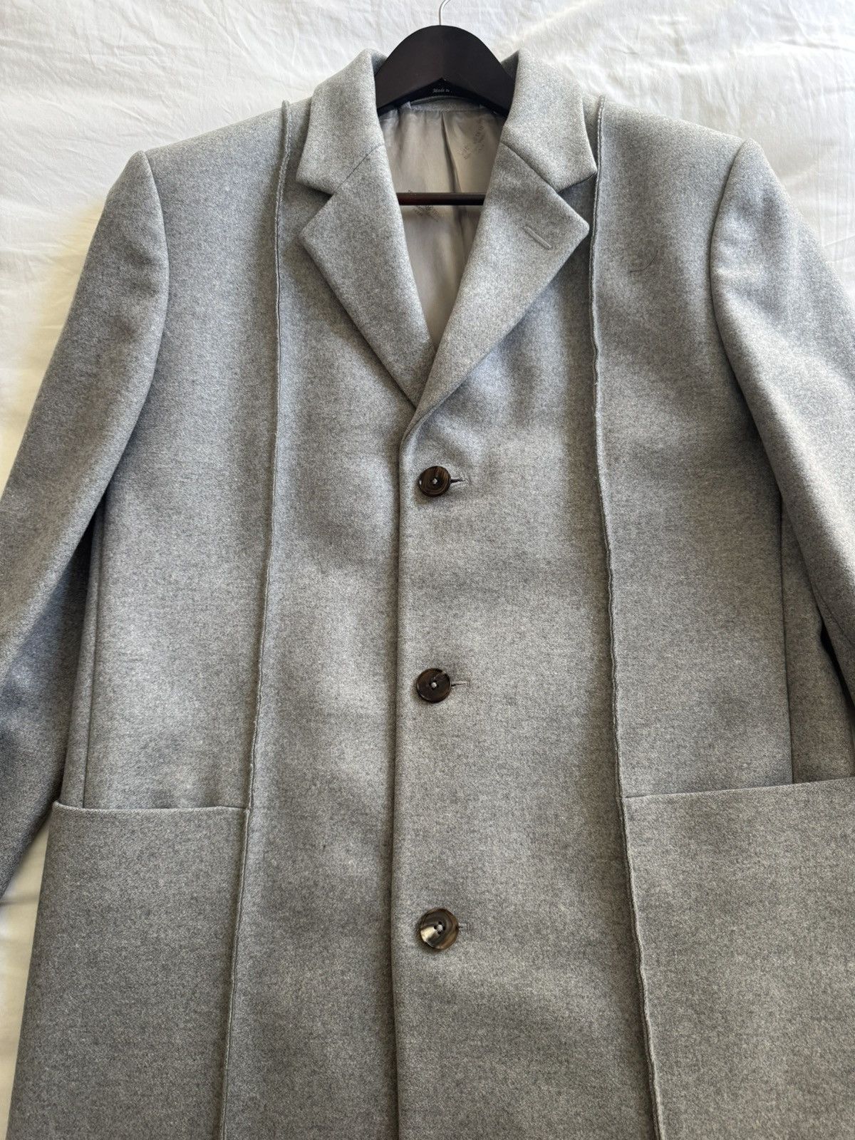 Maison Margiela Maison Martin Margiela Wool Overcoat Grey Size US M / EU 48-50 / 2 - 2 Thumbnail