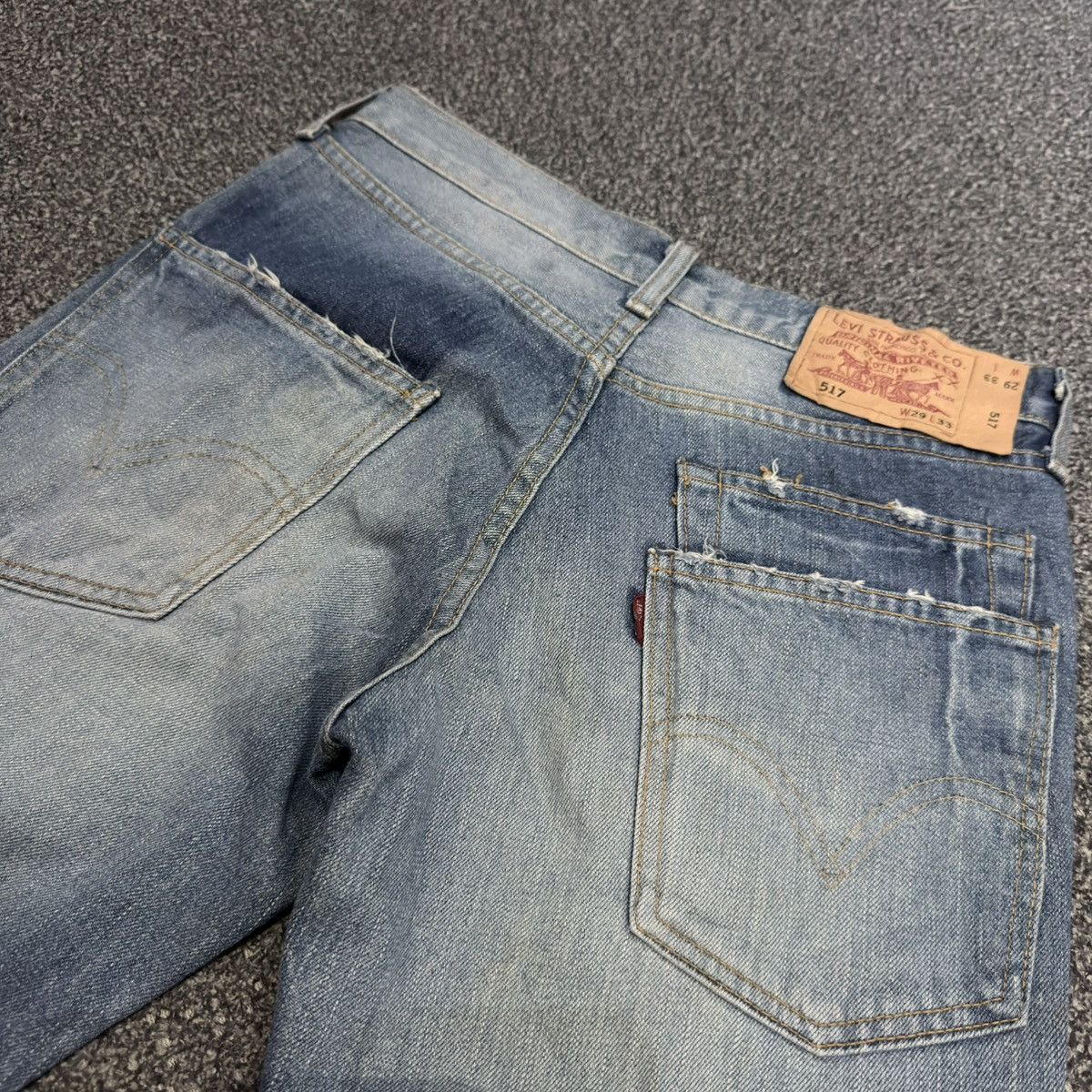 Engineered Garments × Levi's Archive ‼️ Flared Vintage Levis 517 Double Back Pocket Denim Size US 29 - 8 Thumbnail