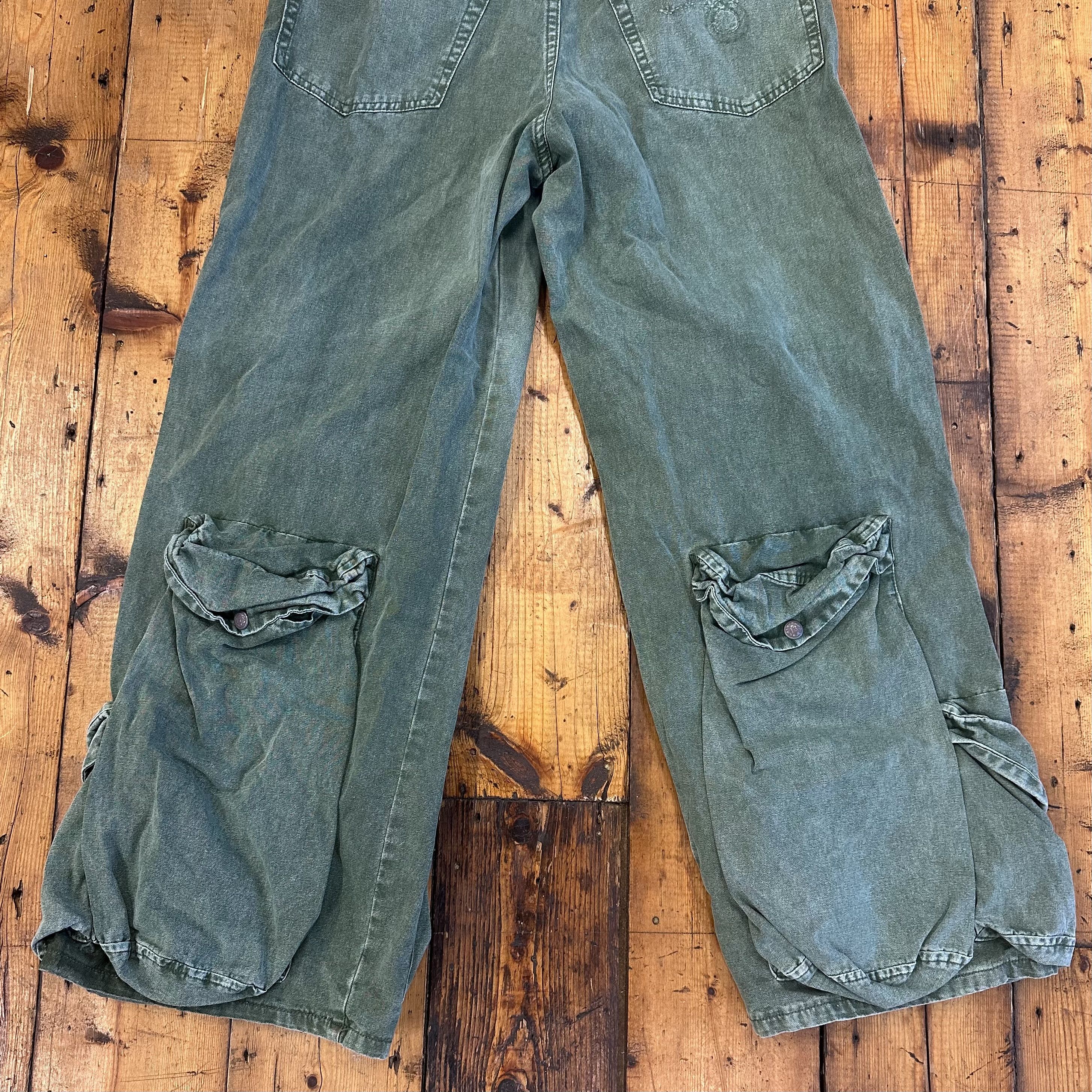 R13 R13 Utility Multi-pocket Wide-leg Jeans Size 31" - 4 Thumbnail