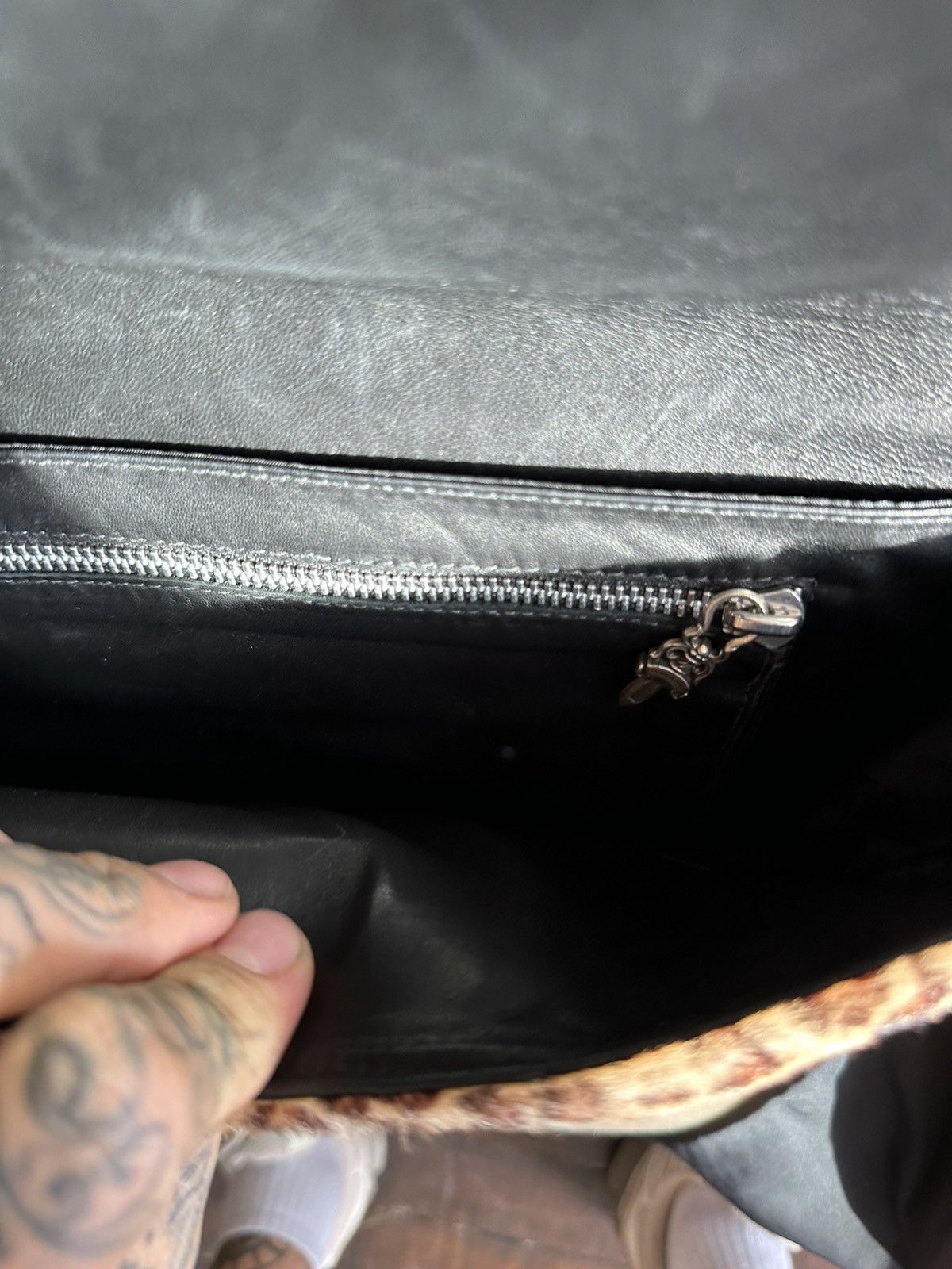 Chrome Hearts Chrome Hearts OVERSIZE WALLET BAG LEOPARD CROSS PATCH BAG Size ONE SIZE - 9 Thumbnail