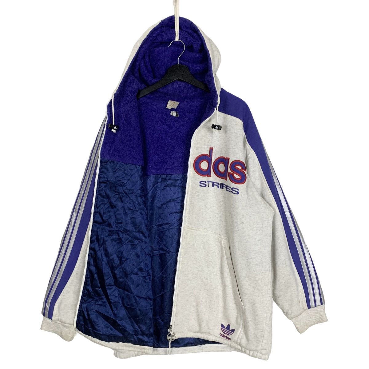 Adidas × Descente × Vintage Vintage 90s Adidas Descente Three Stripes Hoodie Jacket Size US XL / EU 56 / 4 - 7 Thumbnail