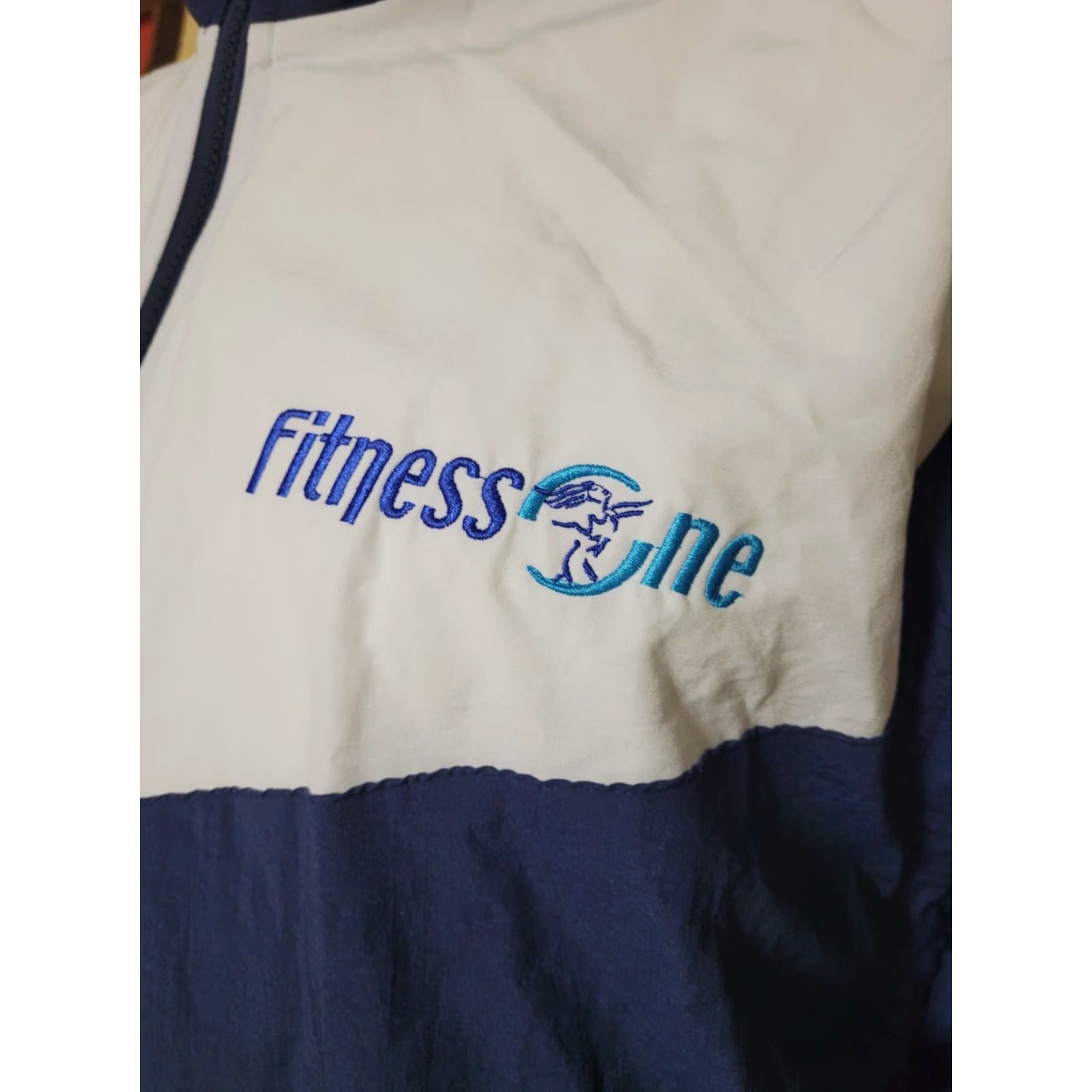 Diadora VTG 90s Diadora Fitness One Jacket Windbreaker Zip Large Men Diadora Nylon Blue Athletic Lightweight Geometric 80s 90s Sports Jacket Mens Size US L / EU 52-54 / 3 - 2 Thumbnail