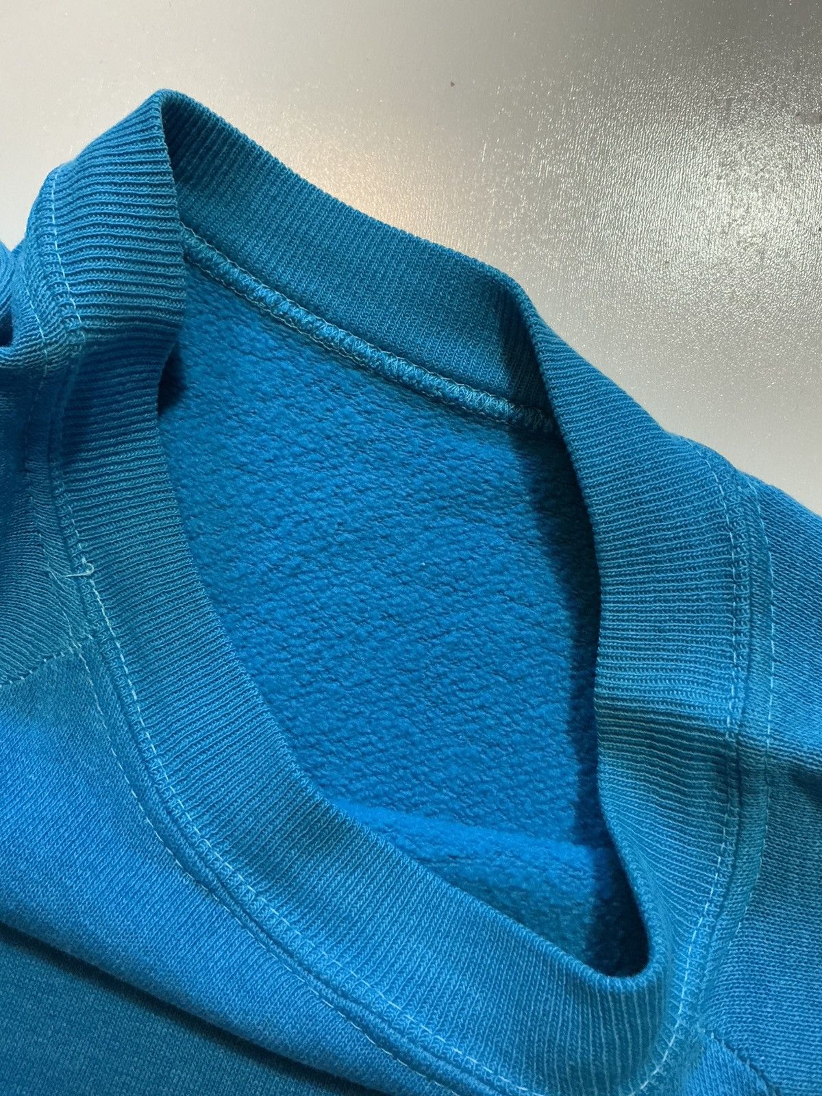 Vintage Vintage 70s 80s Short Sleeve Blue Blank Pullover Sweatshirt Size US S / EU 44-46 / 1 - 6 Thumbnail