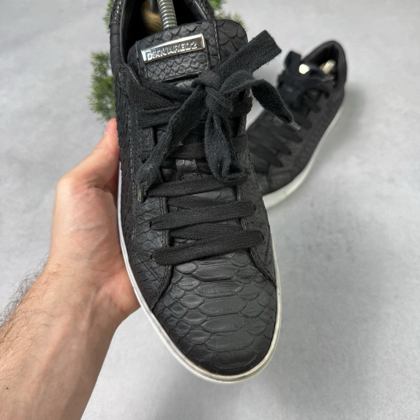 Dsquared2 DSQUARED2 Python Textured Sneakers Black Tennis Size 40 US 7 Size US 7 / EU 40 - 6 Thumbnail