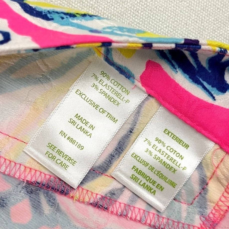 Lilly Pulitzer VINTAGE Lilly Pulitzer Kelly Ankle Pants Sz 8 W30 I28 Pink Floral Preppy Beach Womens Size 30" / US 8 / IT 44 - 3 Thumbnail