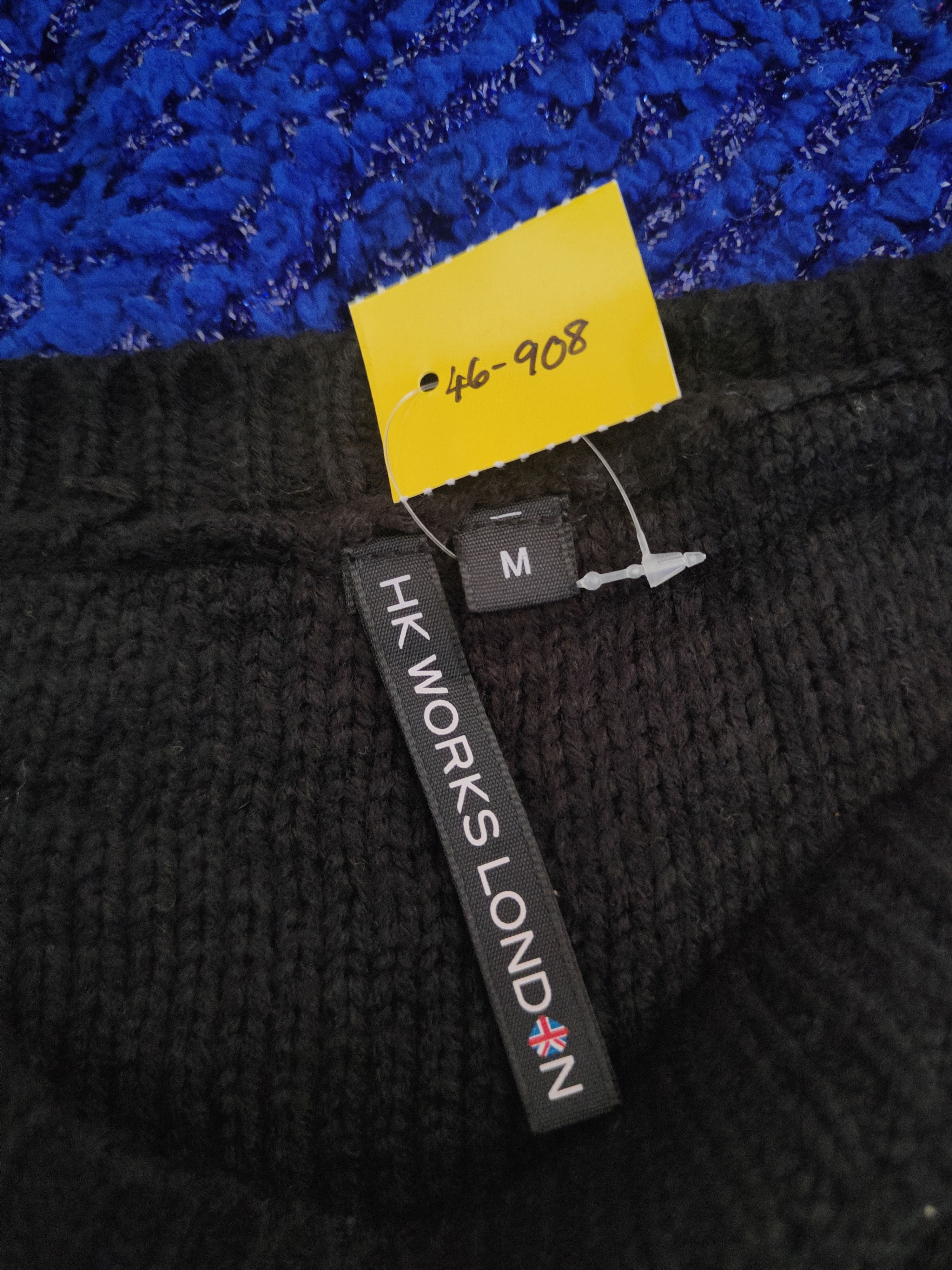 Japanese Brand DL HK Works London Black White Fur Mohair Knitwear #46-908 Size M / US 6-8 / IT 42-44 - 12 Thumbnail