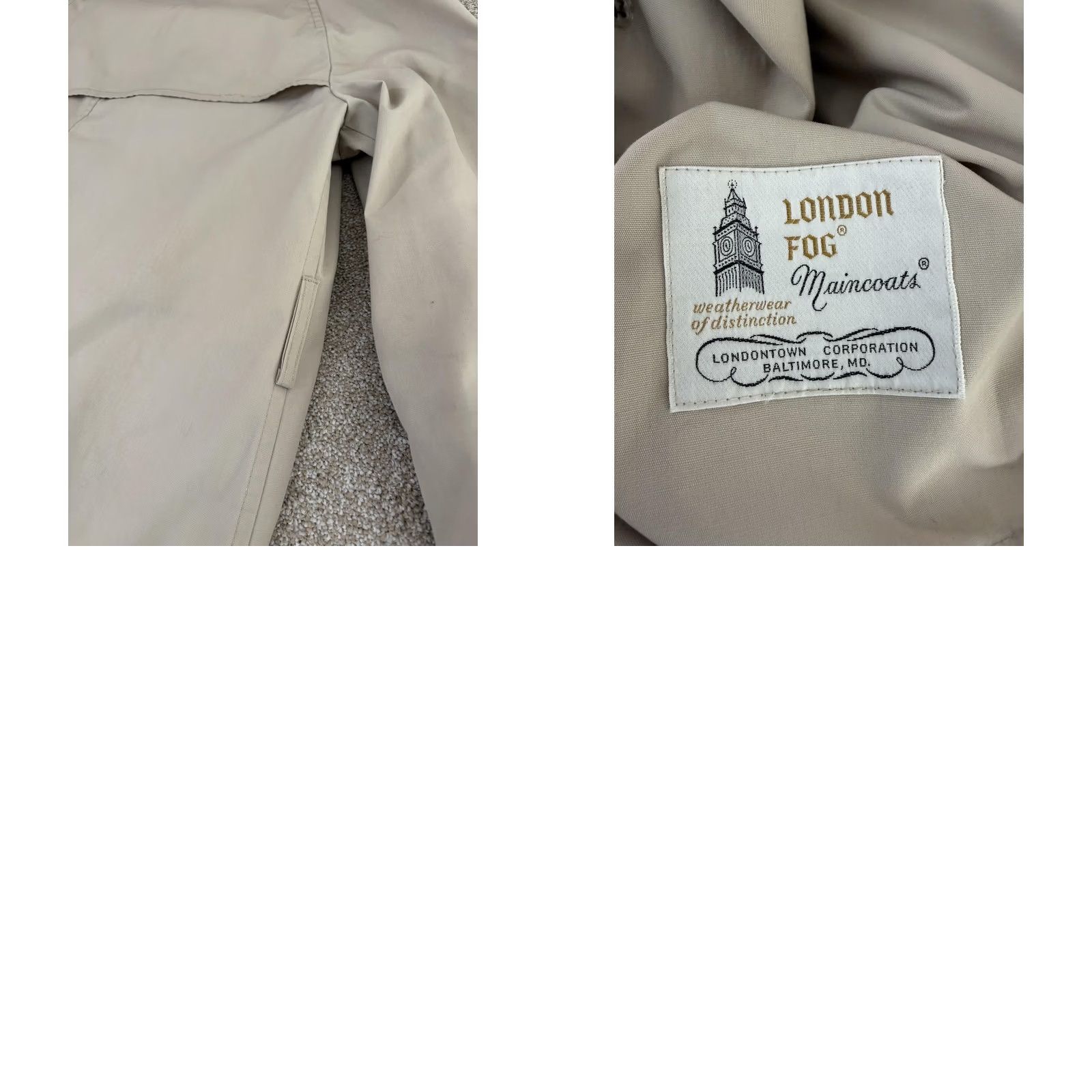 London Fog VINTAGE London Fog Maincoats Trench Coat Mens 44 Beige Double Breasted Raincoat Size US S / EU 44-46 / 1 - 9 Thumbnail