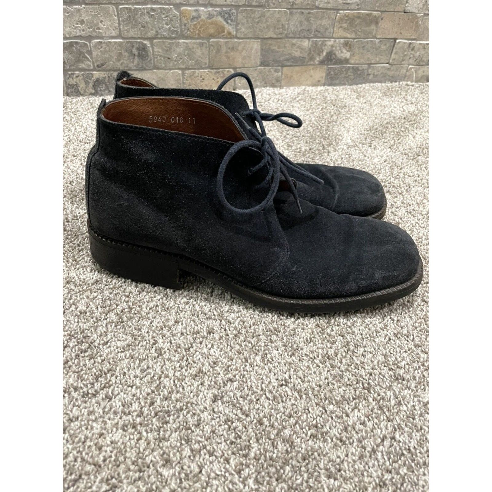 Vintage VINTAGE Jones BootMakers 1857 Deacon Suede Chukka Boots Mens Size 12 Black 5940-018-11 Men’s Boots Size US 12 / EU 45 - 4 Thumbnail