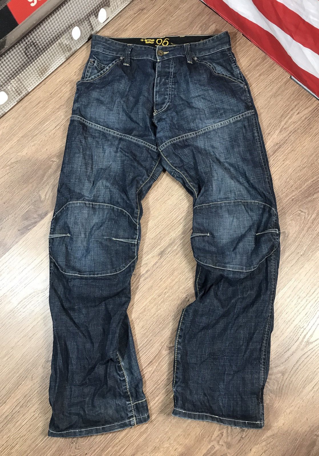 G-Star × Vintage Vintage G Star Raw Distressed Jeans Size US 33 - 1 Thumbnail