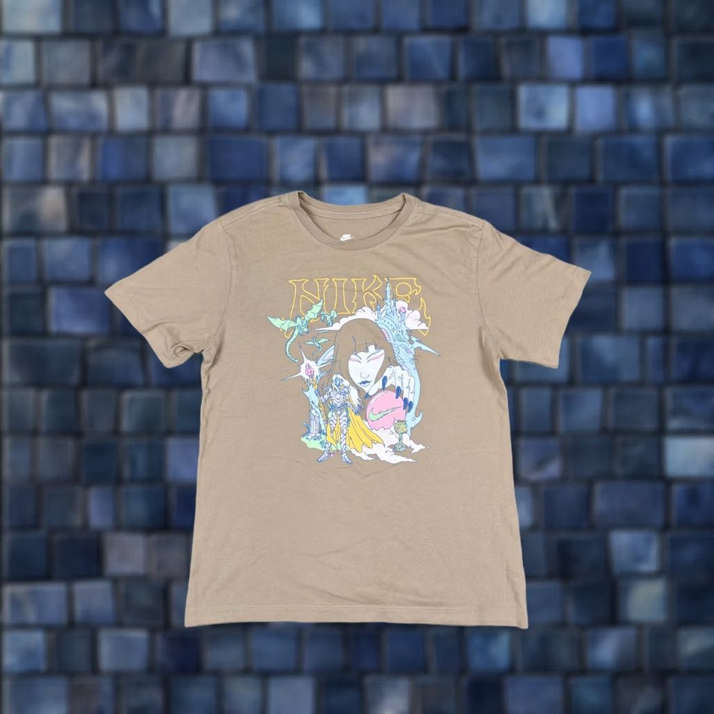 Nike Nike Shirt Mens Small Beige Fantasy Dragon Wizard Graphic Tee Sportswear Size US S / EU 44-46 / 1 - 1 Thumbnail