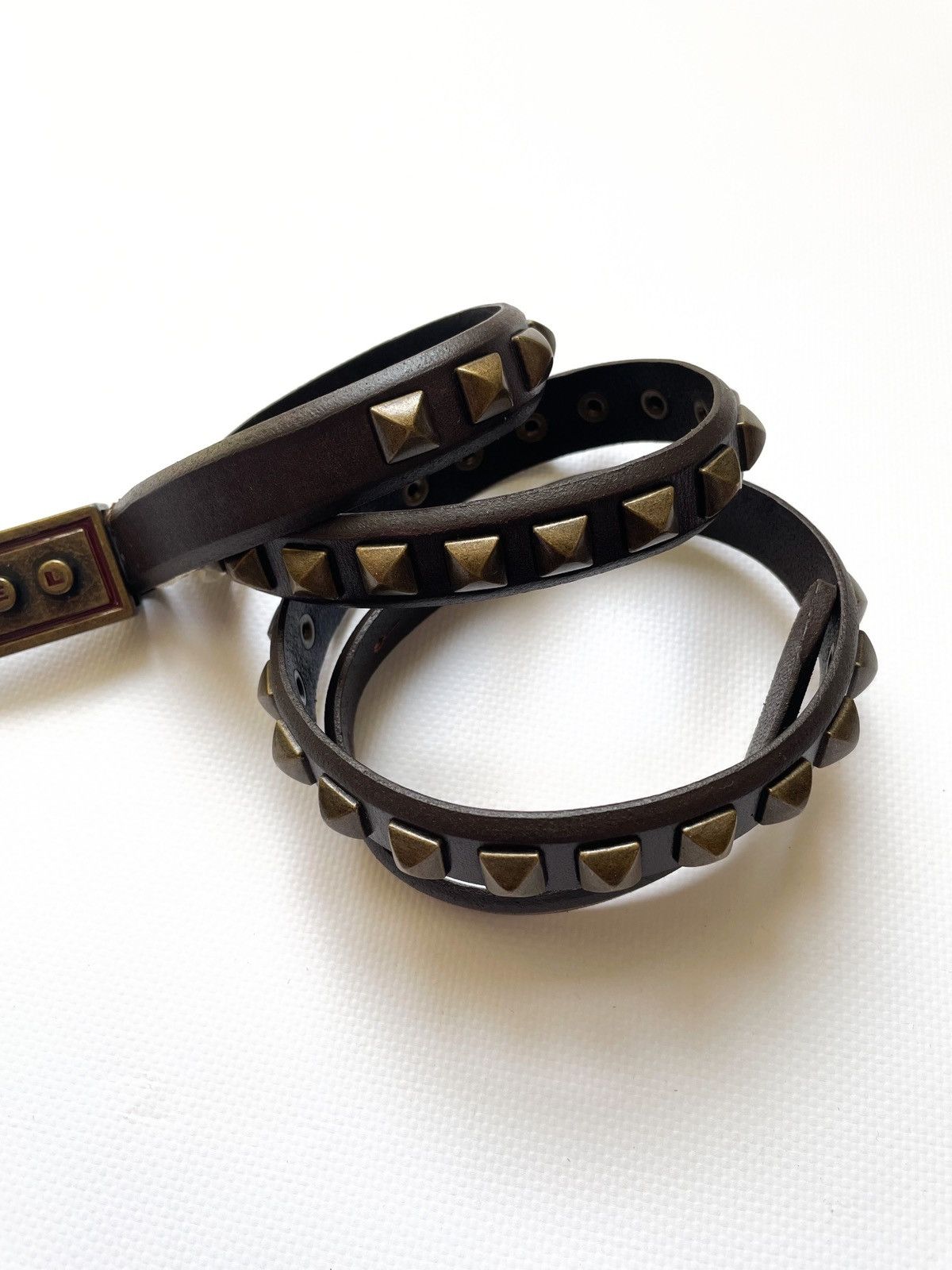Diesel archive Diesel crazy leather studded punk thin rivet belt Size ONE SIZE - 3 Thumbnail