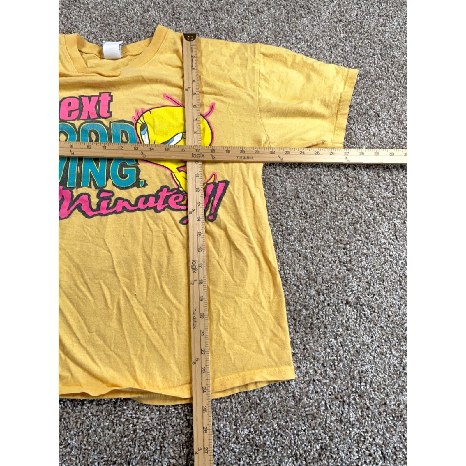 Vintage VINTAGE VTG Looney Tunes Tweety Bird Mood Swing T-Shirt Adult Large Dark Yellow Cotton Size US L / EU 52-54 / 3 - 5 Thumbnail