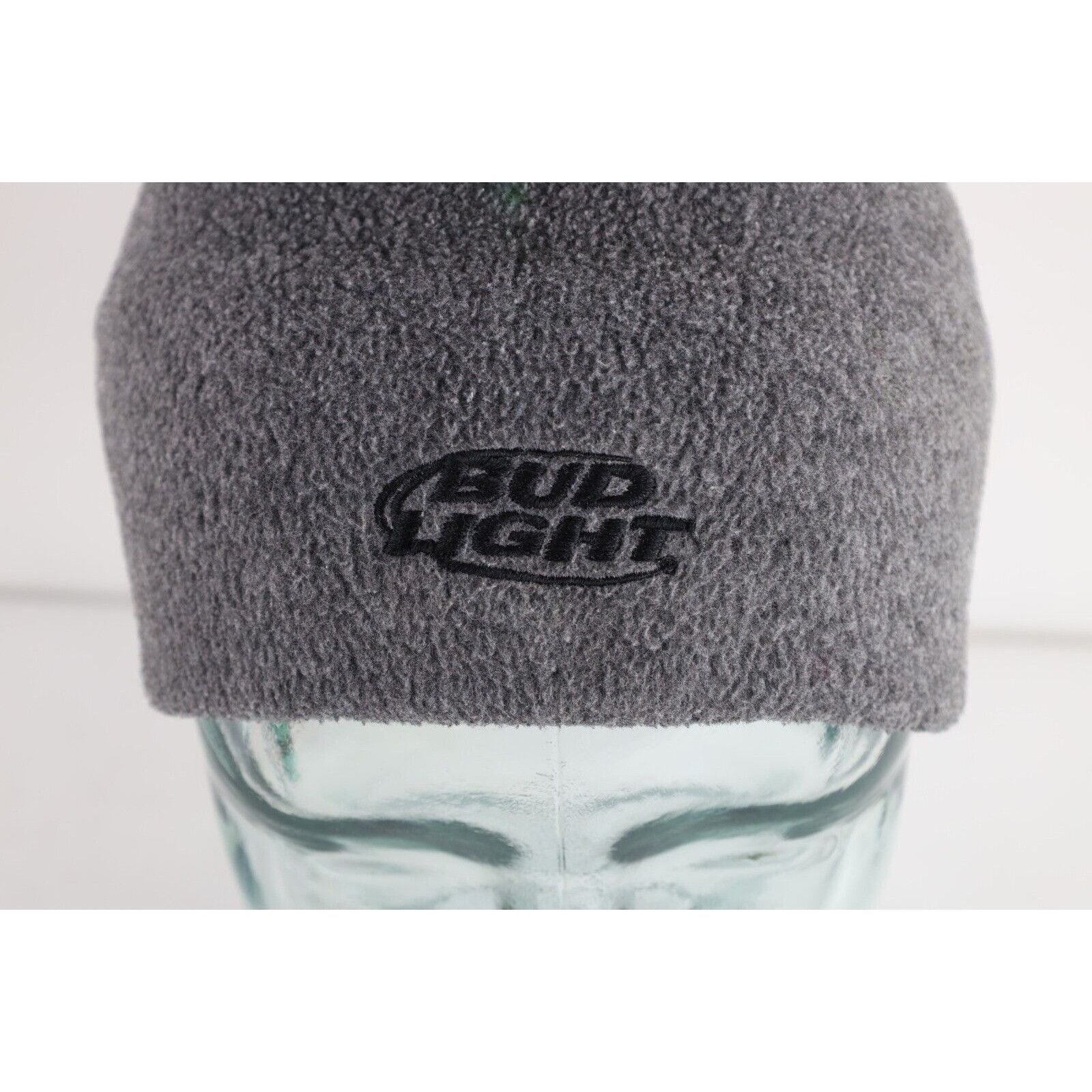 Budweiser × Vintage Vintage 90s Streetwear Bud Light Beer Fleece Beanie Hat Size ONE SIZE - 2 Thumbnail