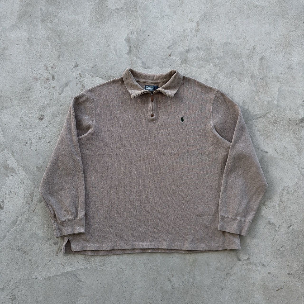 Polo Ralph Lauren Polo Ralph Lauren Vintage Beige Quarter Zip Sweater Size XXL Size US XXL / EU 58 / 5 - 1 Thumbnail