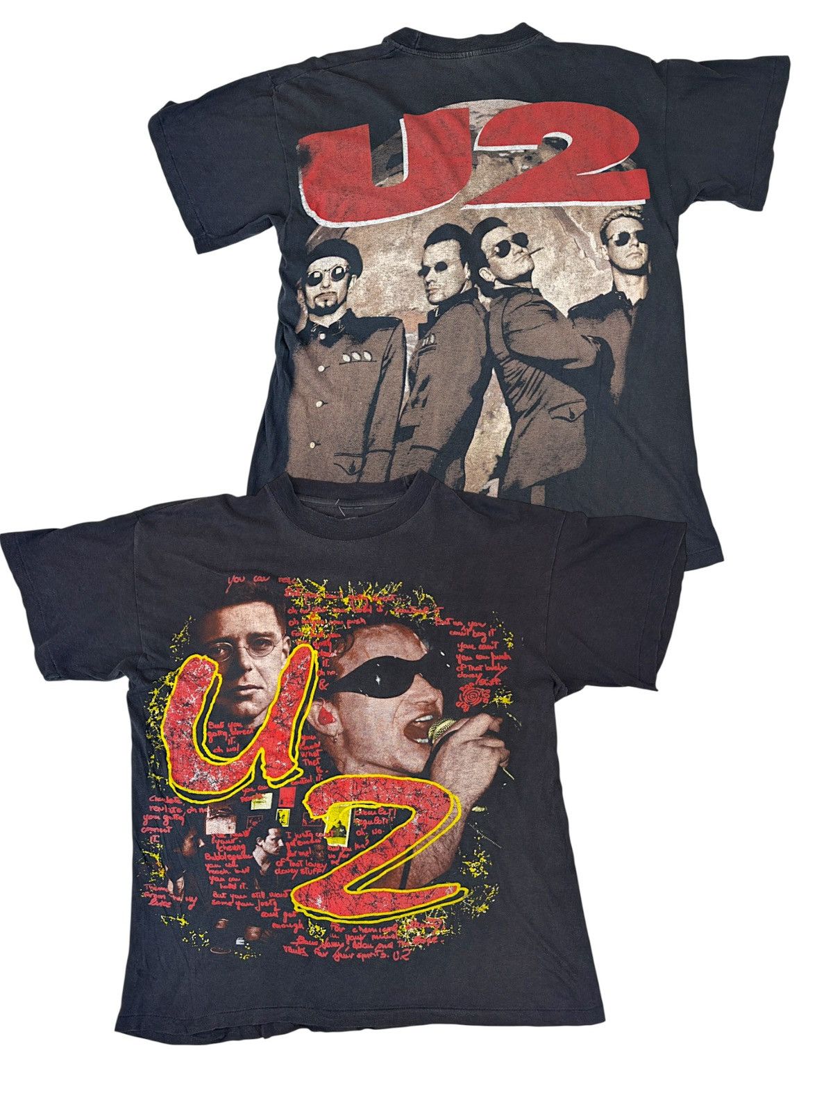Vintage U2 Vintage 90s Single Stiched Rap Graphic Tee Merch Band Size US L / EU 52-54 / 3 - 18 Thumbnail