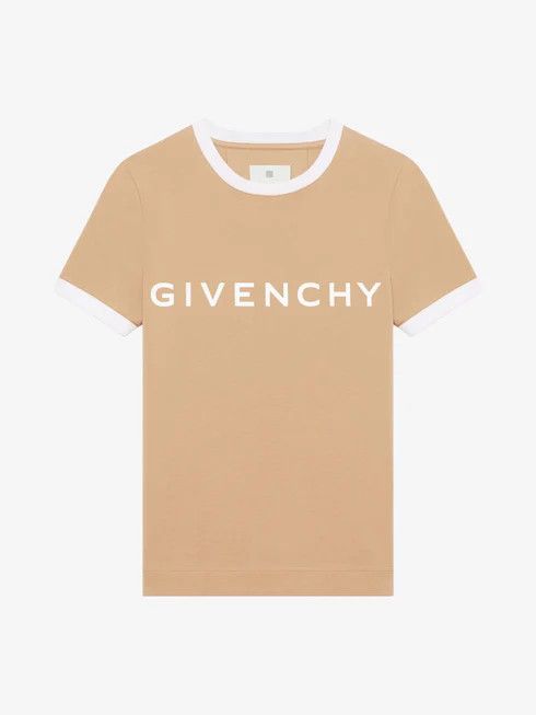 Givenchy o1srvl11e0825 Ringer T-Shirt in Camel Size XL / US 12-14 / IT 48-50 - 1 Thumbnail